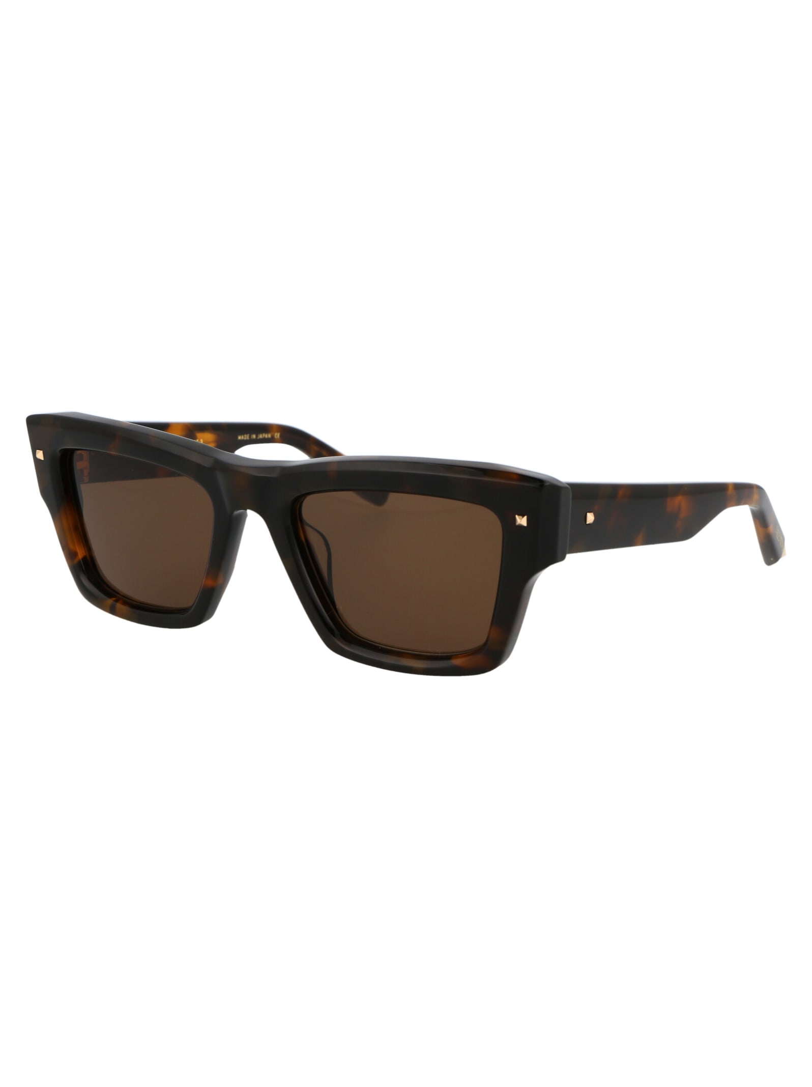 Shop Valentino Xxii Sunglasses In Brown Tortoise W/dark Brown