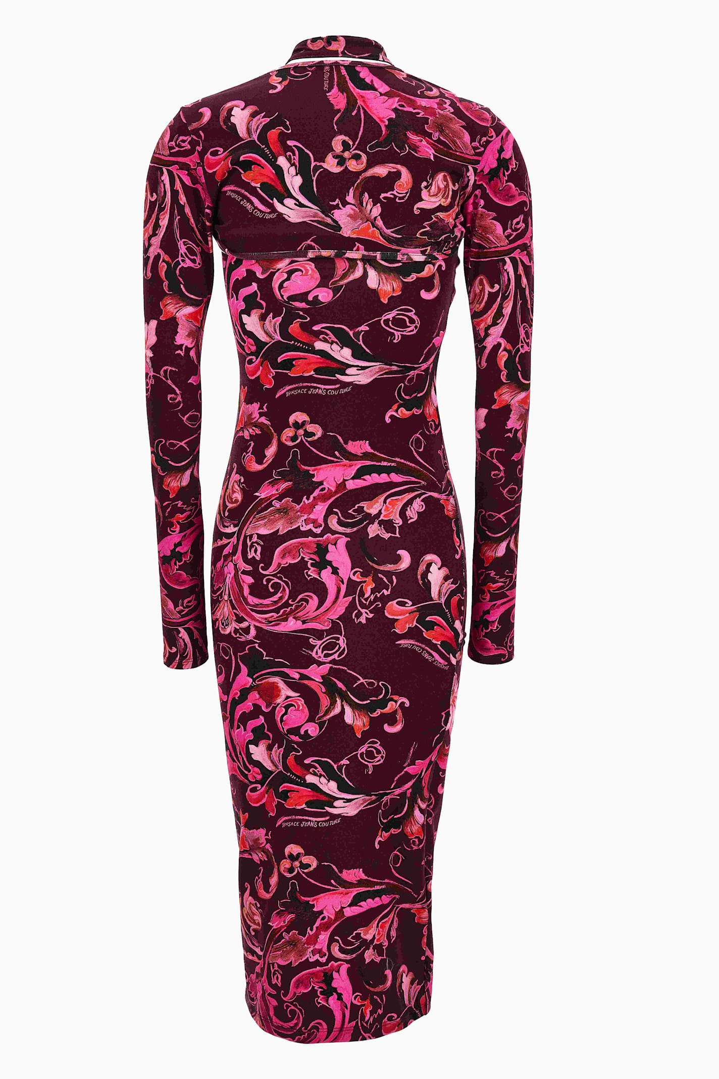 Versace Jeans Couture Dress With Long Sleeves In Purple