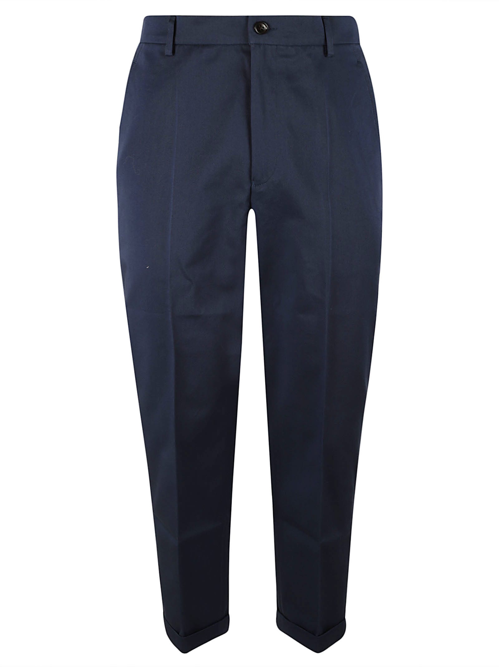 Kenzo Classic Plain Trousers In Navy Blue