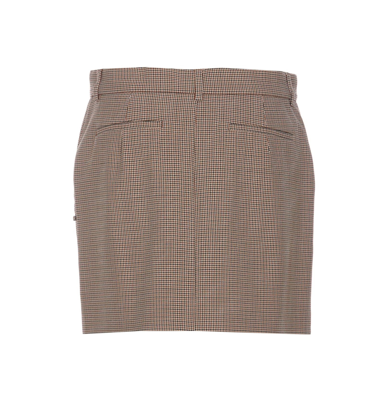 Shop Sportmax Checked Mini Skirt In Beige