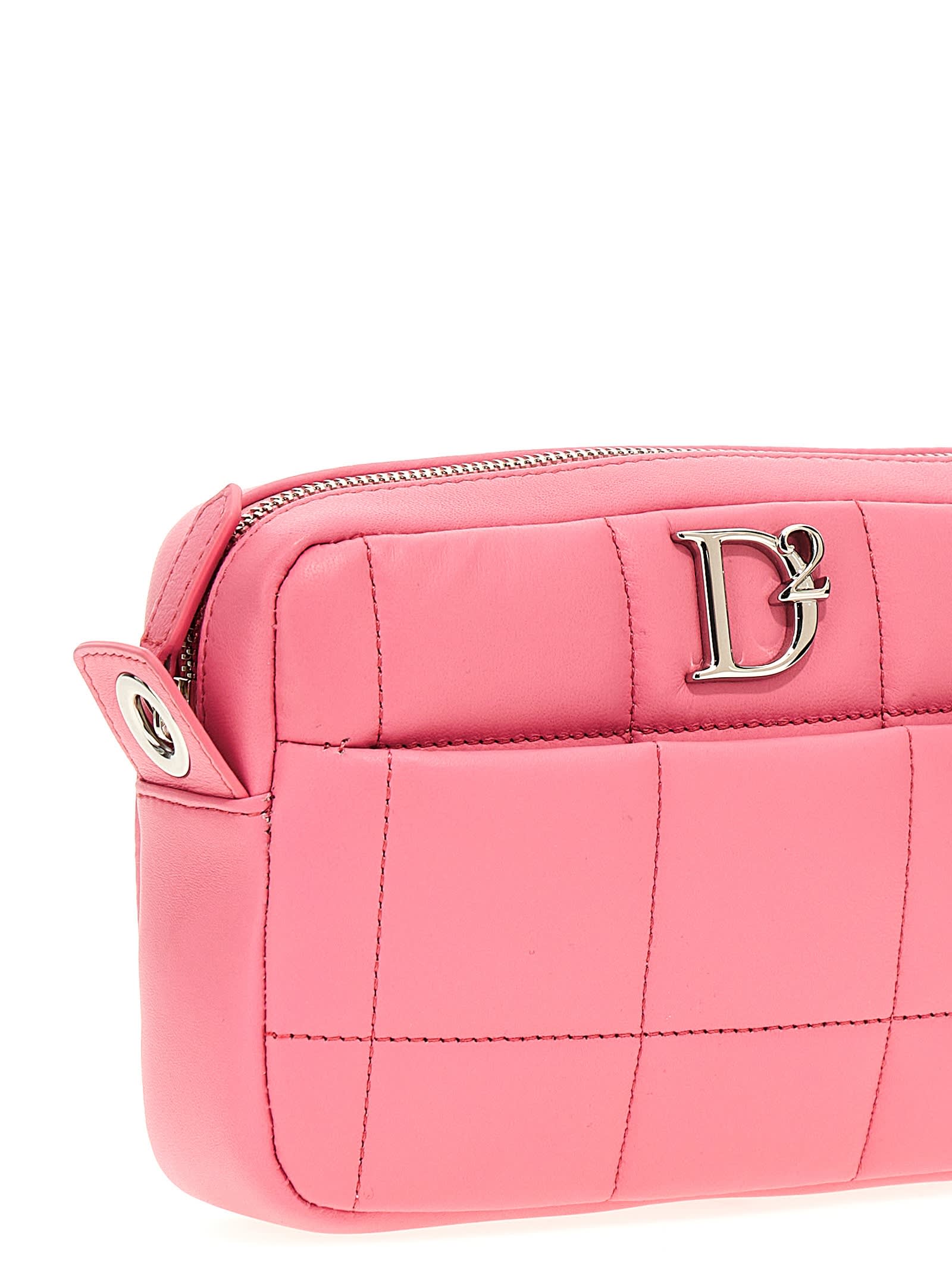 Shop Dsquared2 D2 Statement Crossbody Bag In Pink