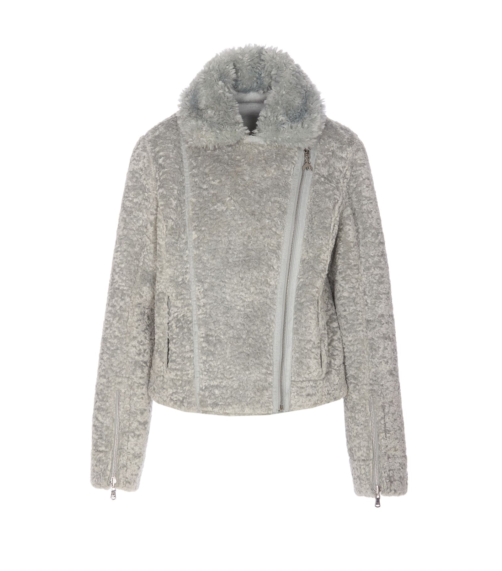 Shop Patrizia Pepe Reversible Jacket In Grey