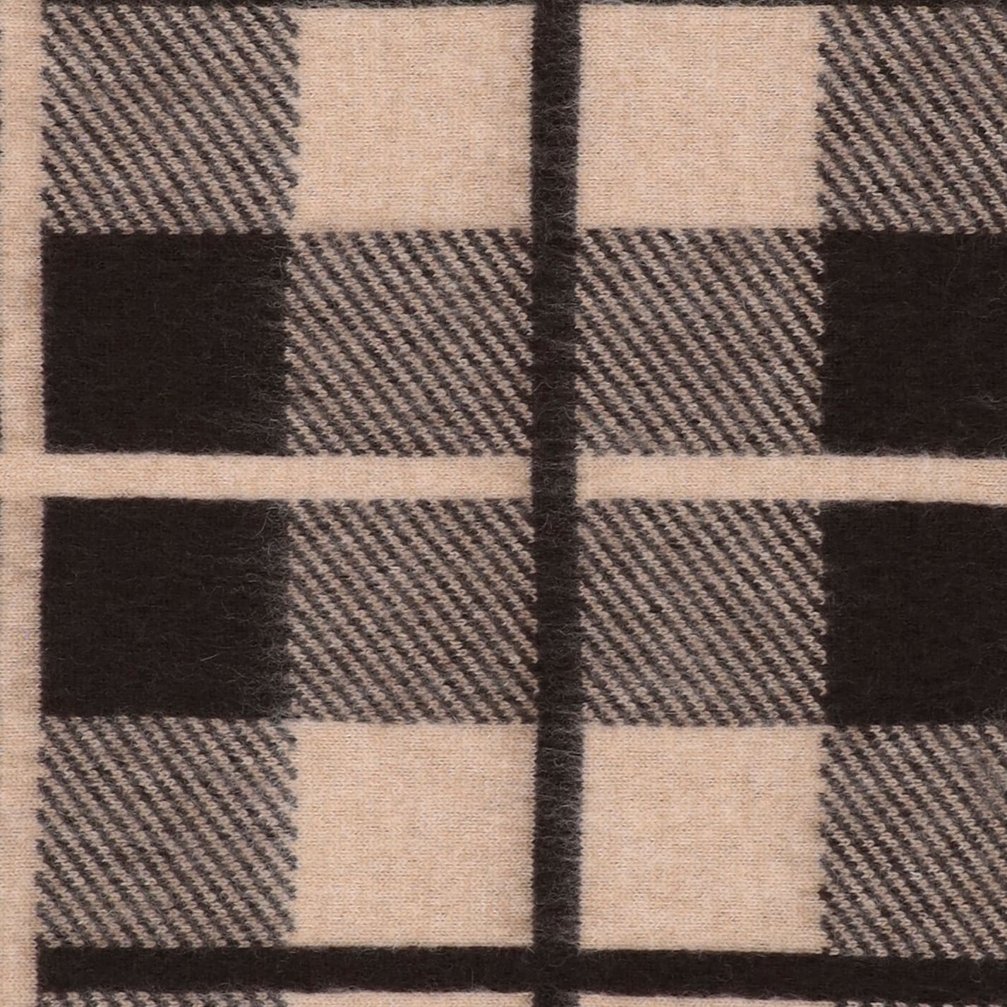Guest In Residence Wool And Cashmere Scarf With Check Pattern In Brown