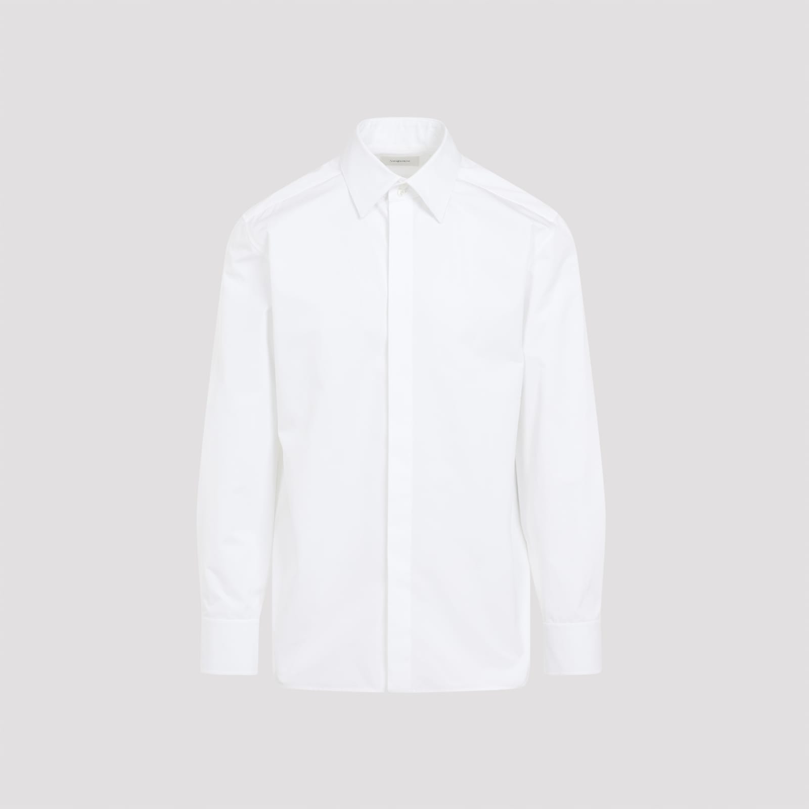 Shop Saint Laurent Cotton Shirt In Blanc