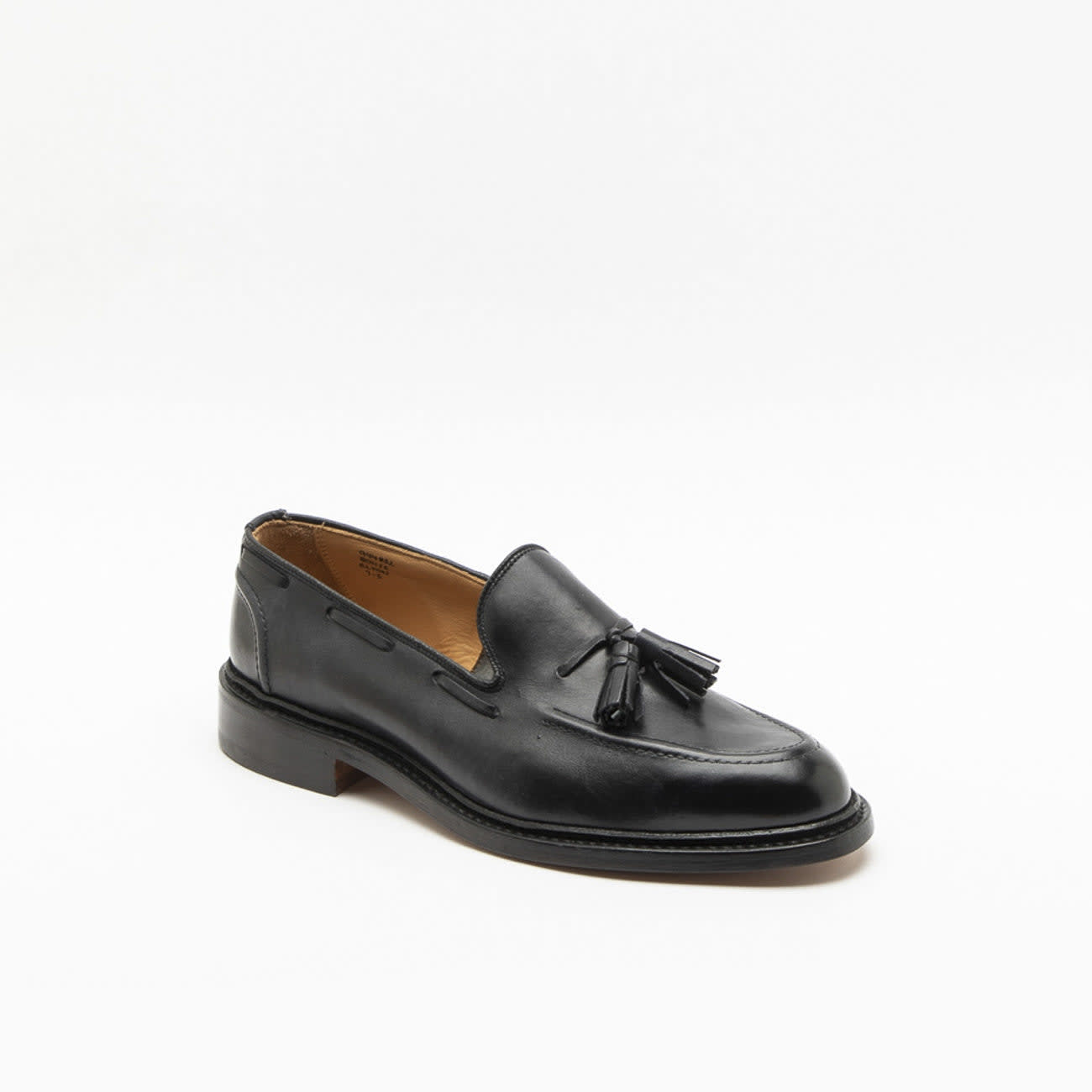 Elton Black Box Calf Tassels Loafer (leather Sole)