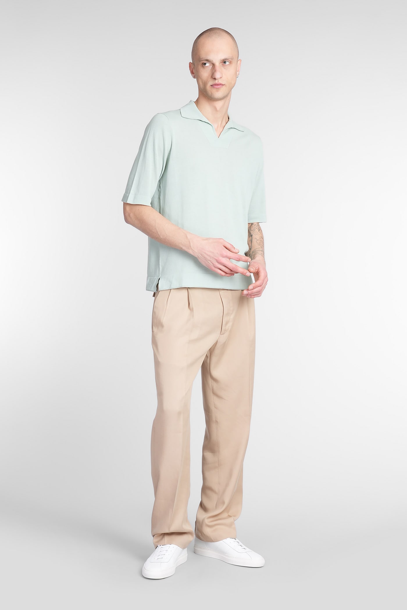 Ballantyne Polo In Green Cotton In Green