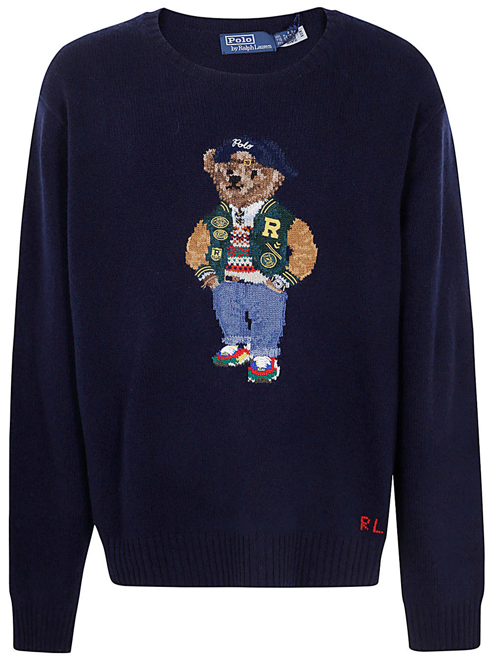 Shop Polo Ralph Lauren Long Sleeves Pullover In Bear Navy