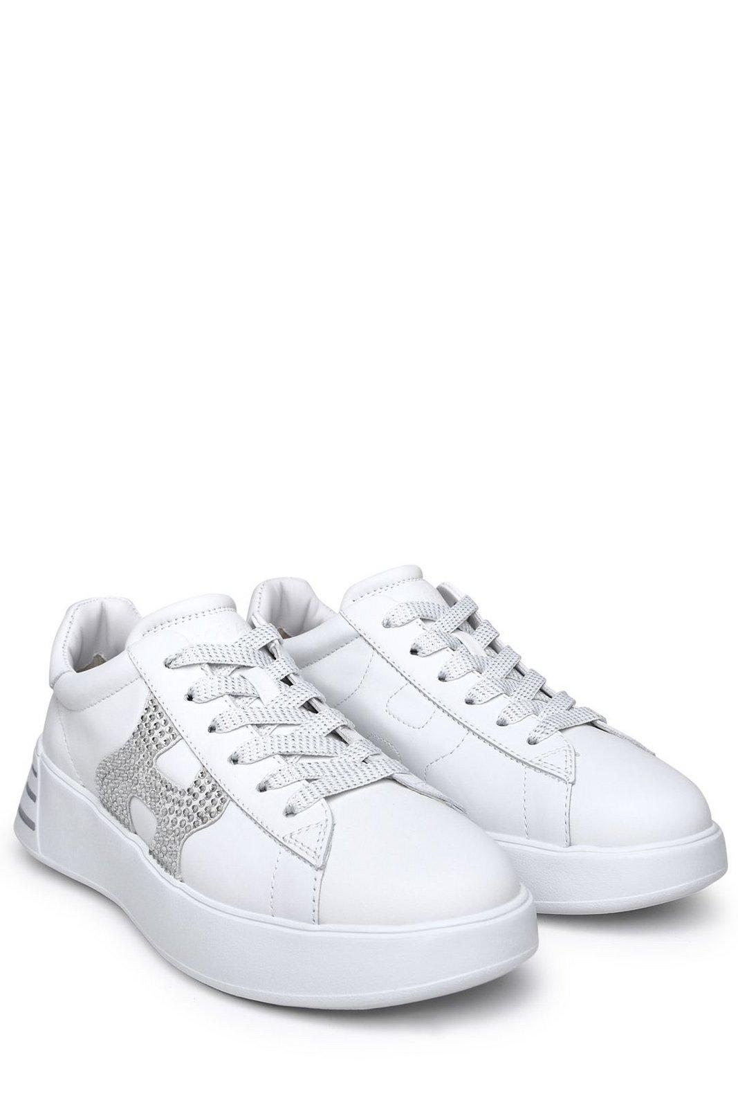 Shop Hogan Rebel Low-top Sneakers In Bianco