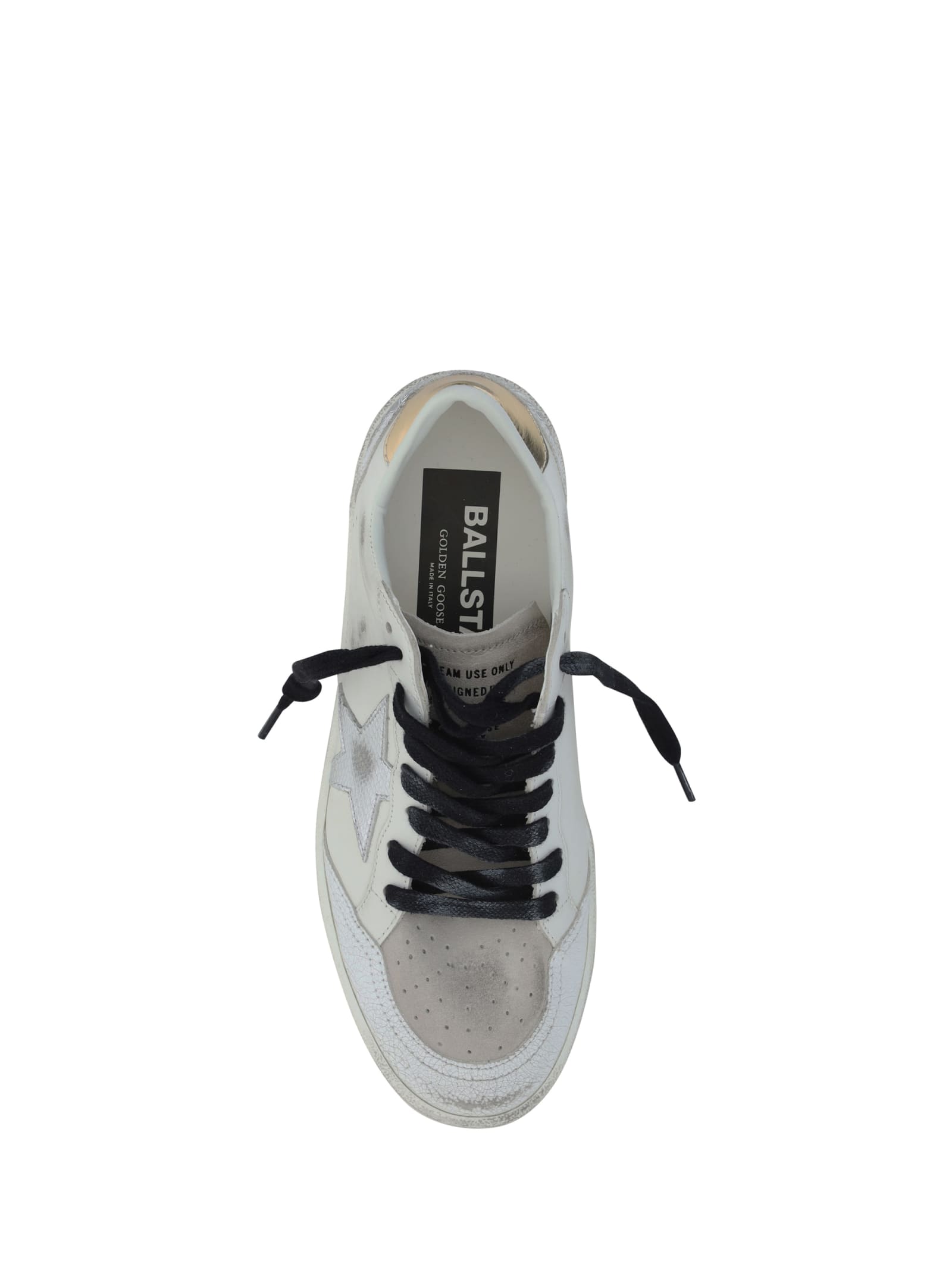 Shop Golden Goose Ballstar Sneakers In White