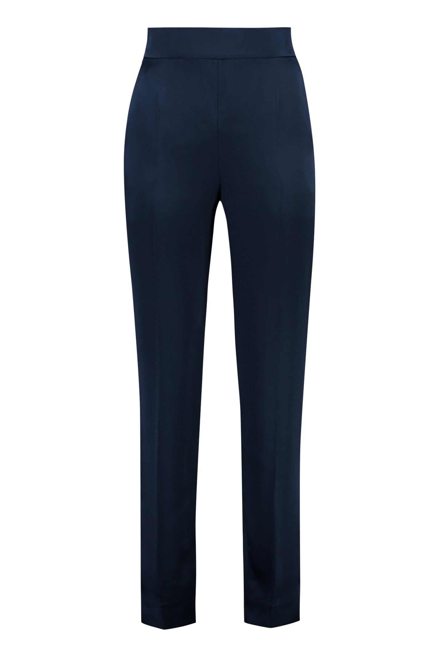 Shop Max Mara Deserto Straight-leg Trousers In Blue