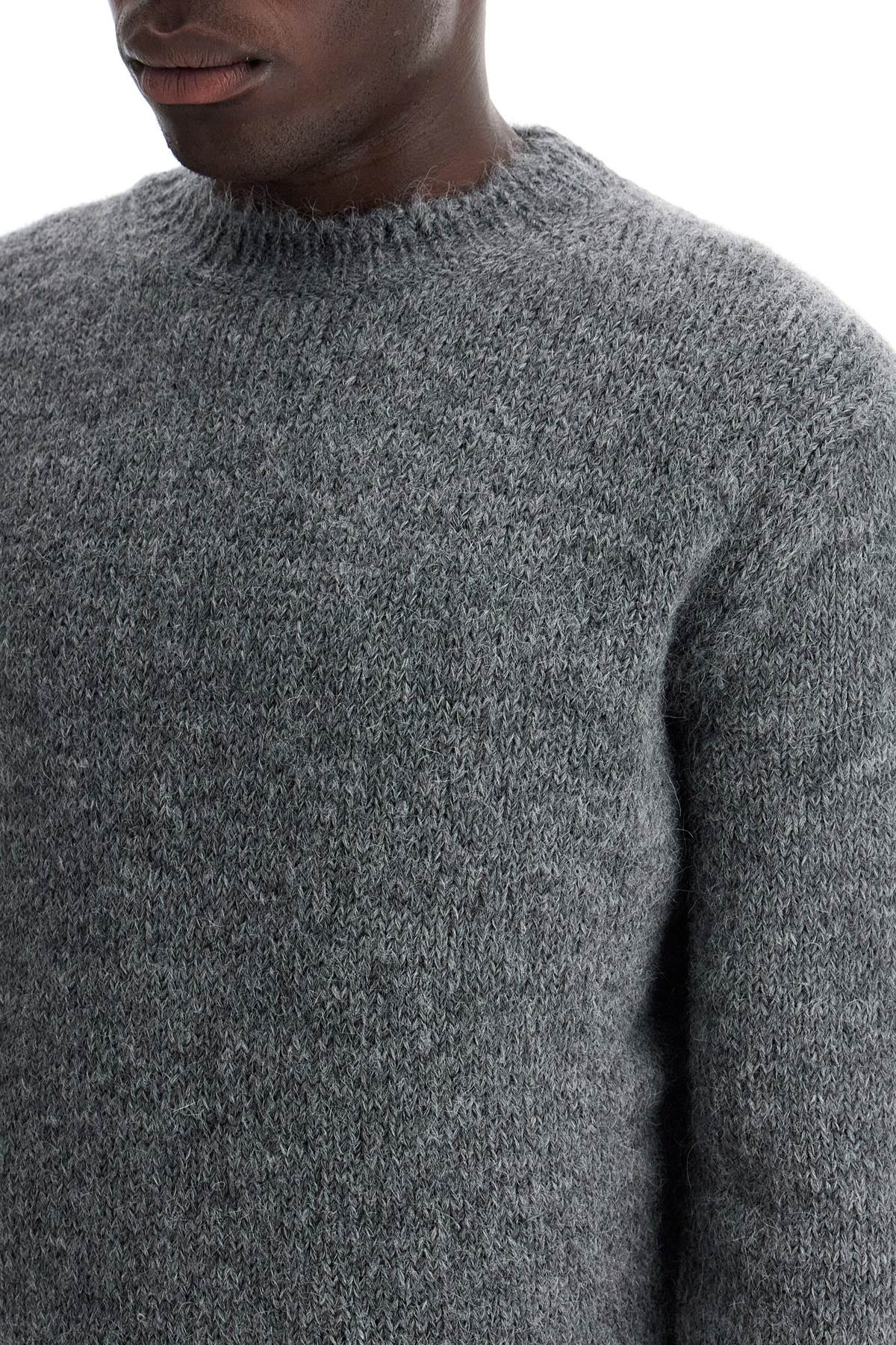 Shop Jil Sander Alpaca Crew Neck Sweater In Grey (grey)