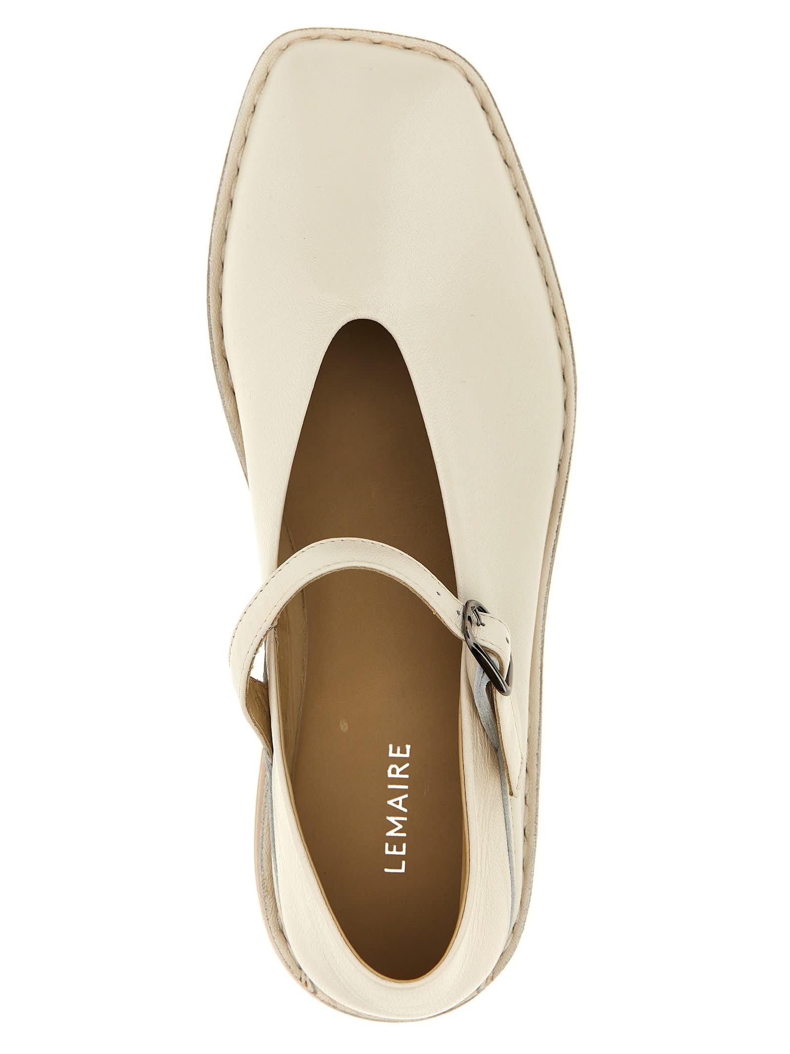 LEMAIRE SQUARE TOE BALLET FLATS