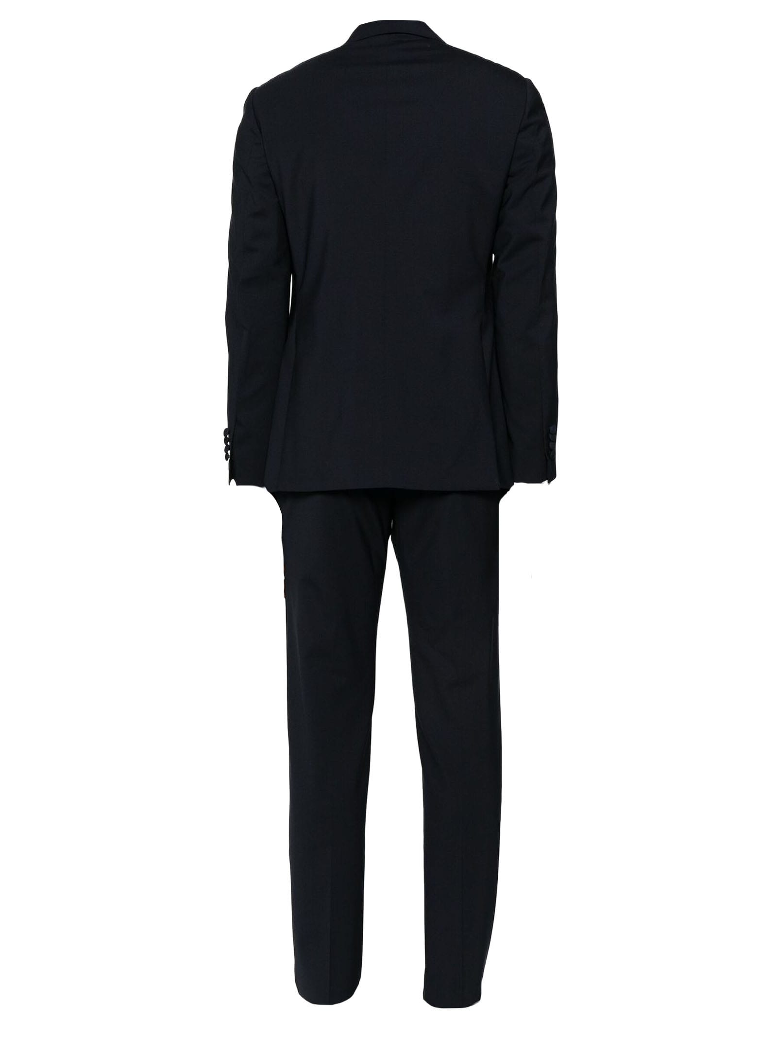 Shop Lardini Single-breasted Wool Suit In Blue