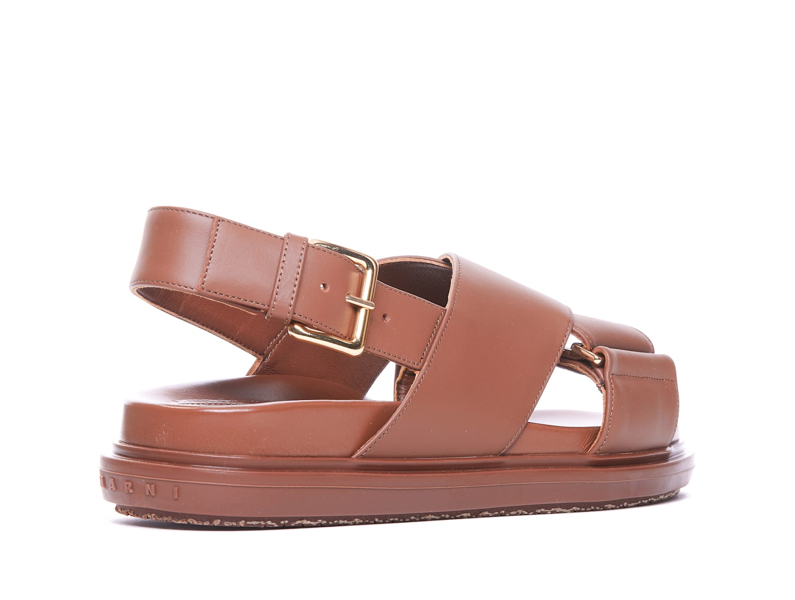 Shop Marni Fussbett Sandals In Brown