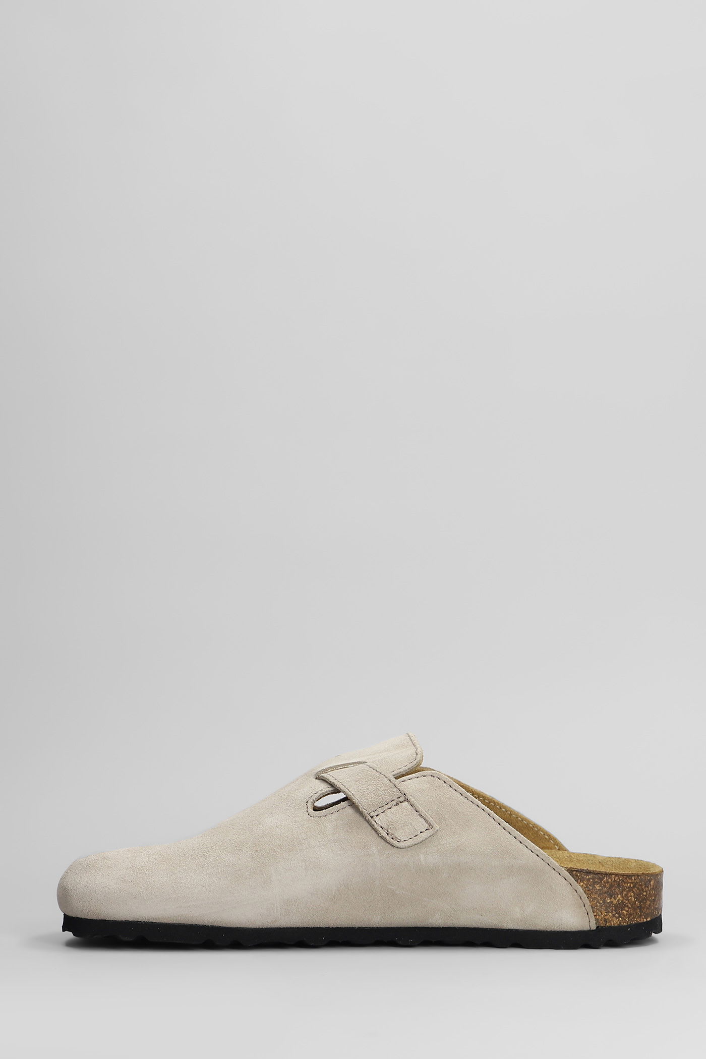 Cubanas Maria Slipper-mule In Grey Suede