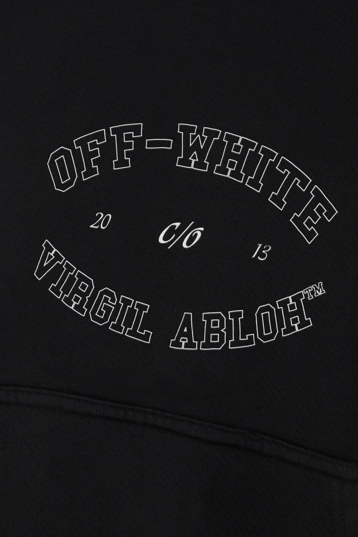 Shop Off-white Black Cotton Oversize Sweatshirt In Black White