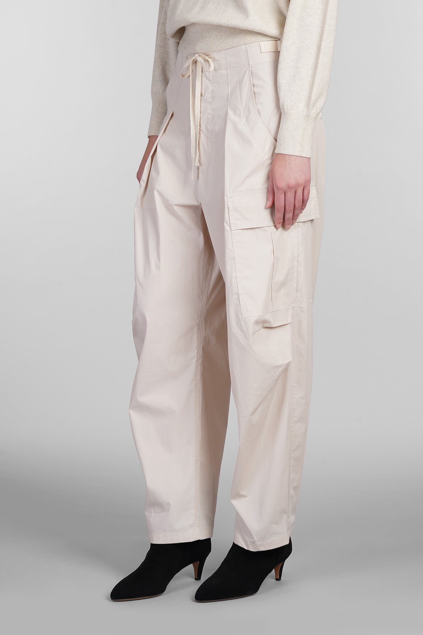 Shop Marant Etoile Rebecca Pants In Beige Cotton