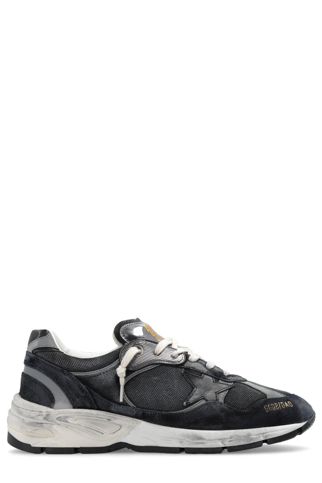 Golden Goose Star-patch Lace-up Sneakers In Dark Blue/silver/black