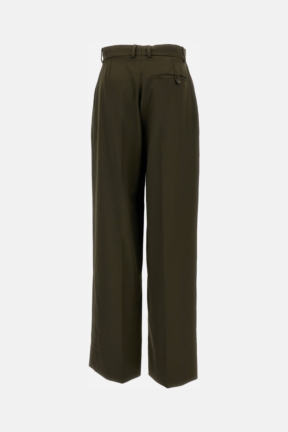 Stella Mccartney Shiny Tailoring Loose Trousers In Green