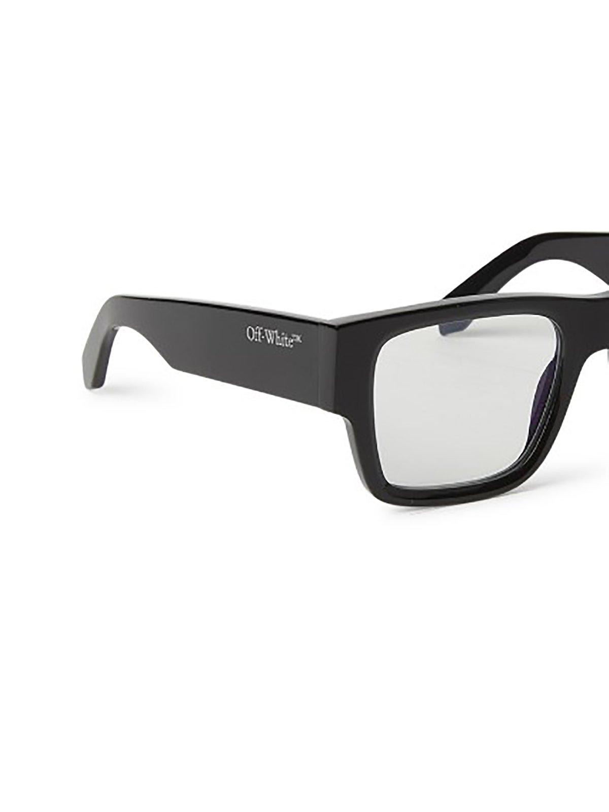 Shop Off-white Rectangle Frame Glasses In 1000 Black