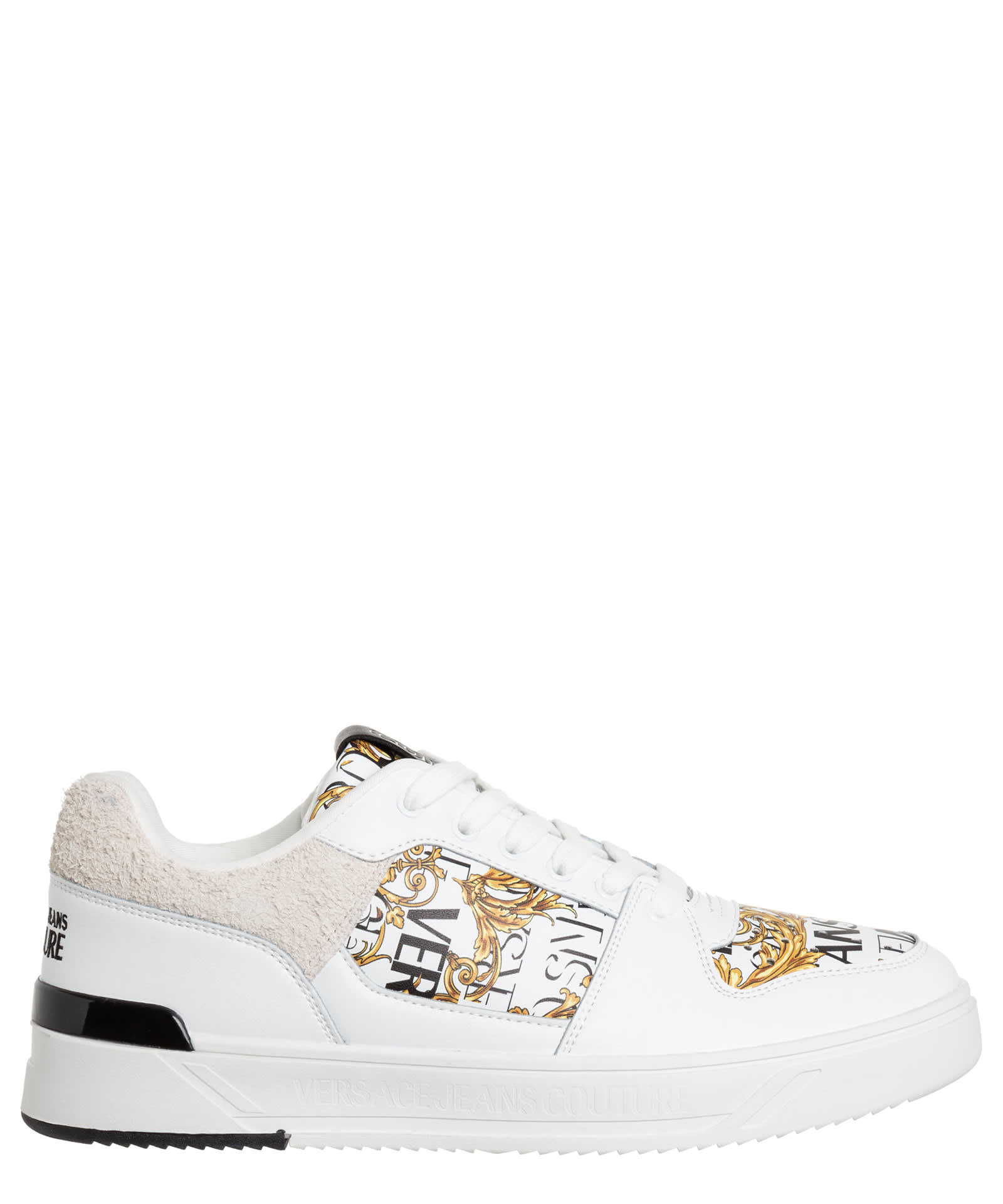 VERSACE JEANS COUTURE STARLIGHT LOGO COUTURE LEATHER SNEAKERS