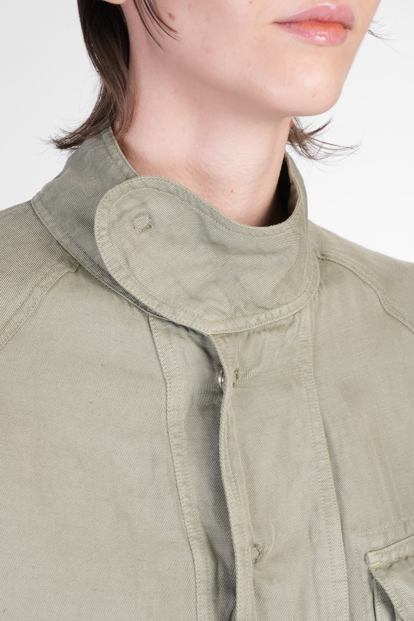 Shop 120% Lino Casual Jacket In Green Linen