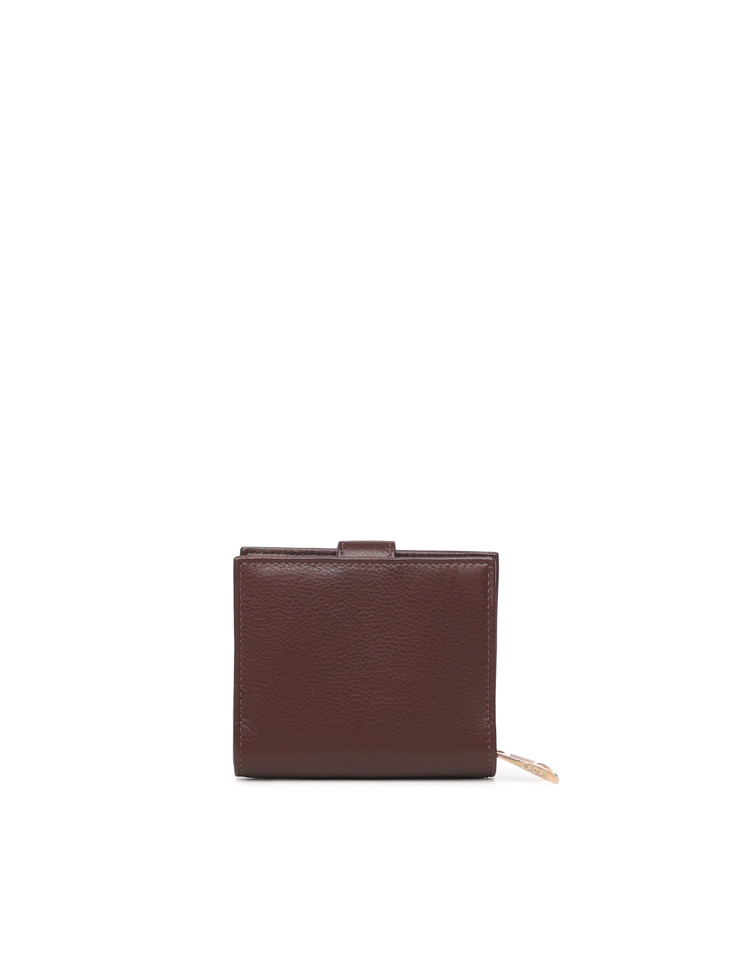 Biasia Leather Wallet With Logo In Brown