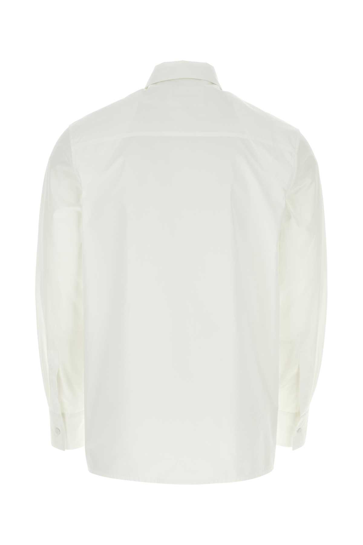Shop Jil Sander White Poplin Shirt In Opticwhite
