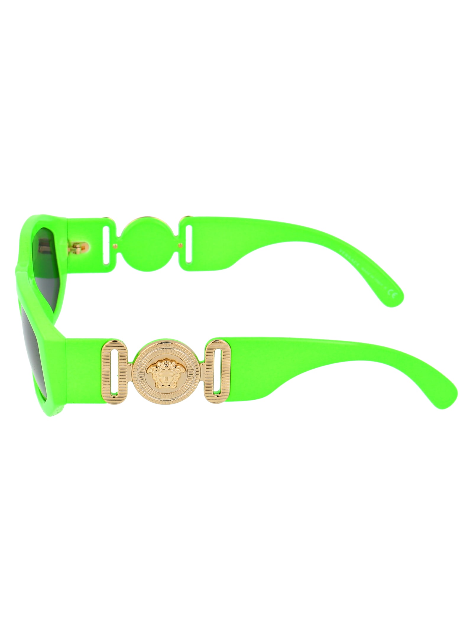 Shop Versace 0ve4361 Sunglasses In 531987 Green Fluo