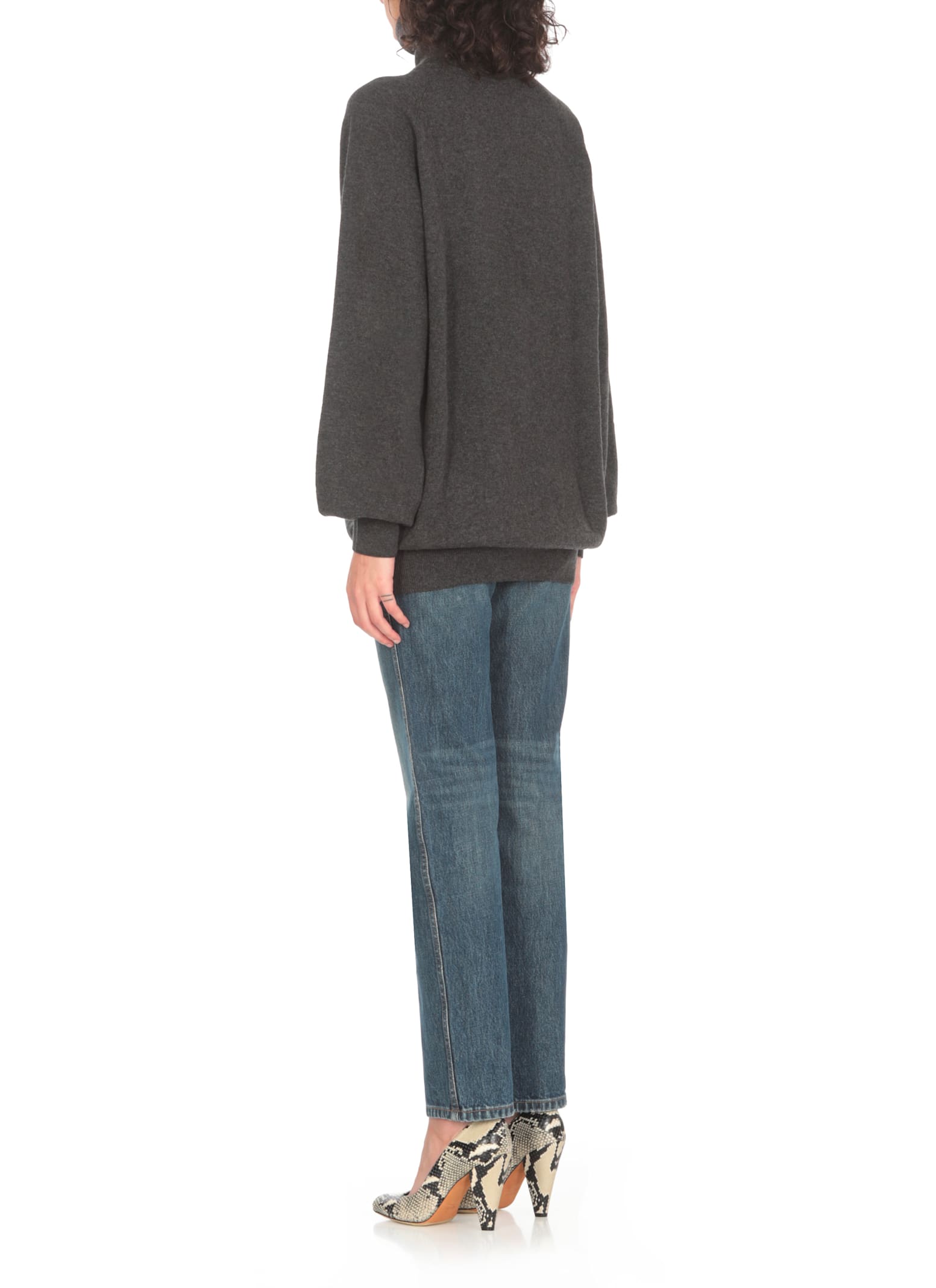 Shop Khaite Cashmere Sweater In Grey