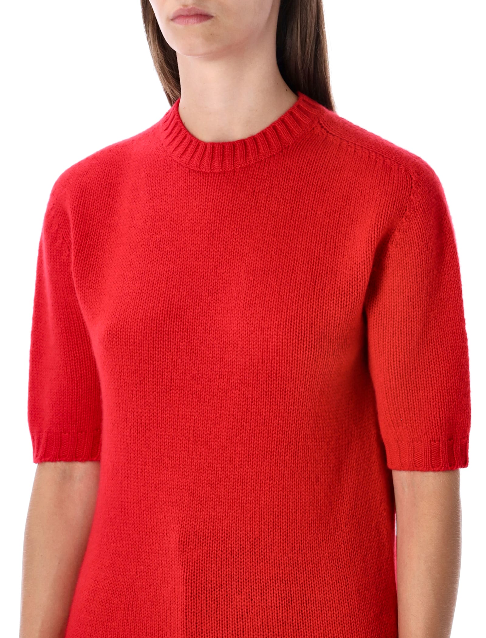 Fabiana Filippi Short Sleeve Sweater In Red