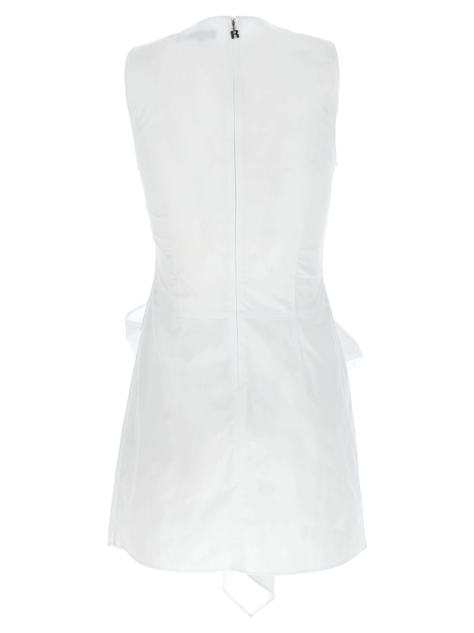 Rotate Birger Christensen Bow Mini Dress In White