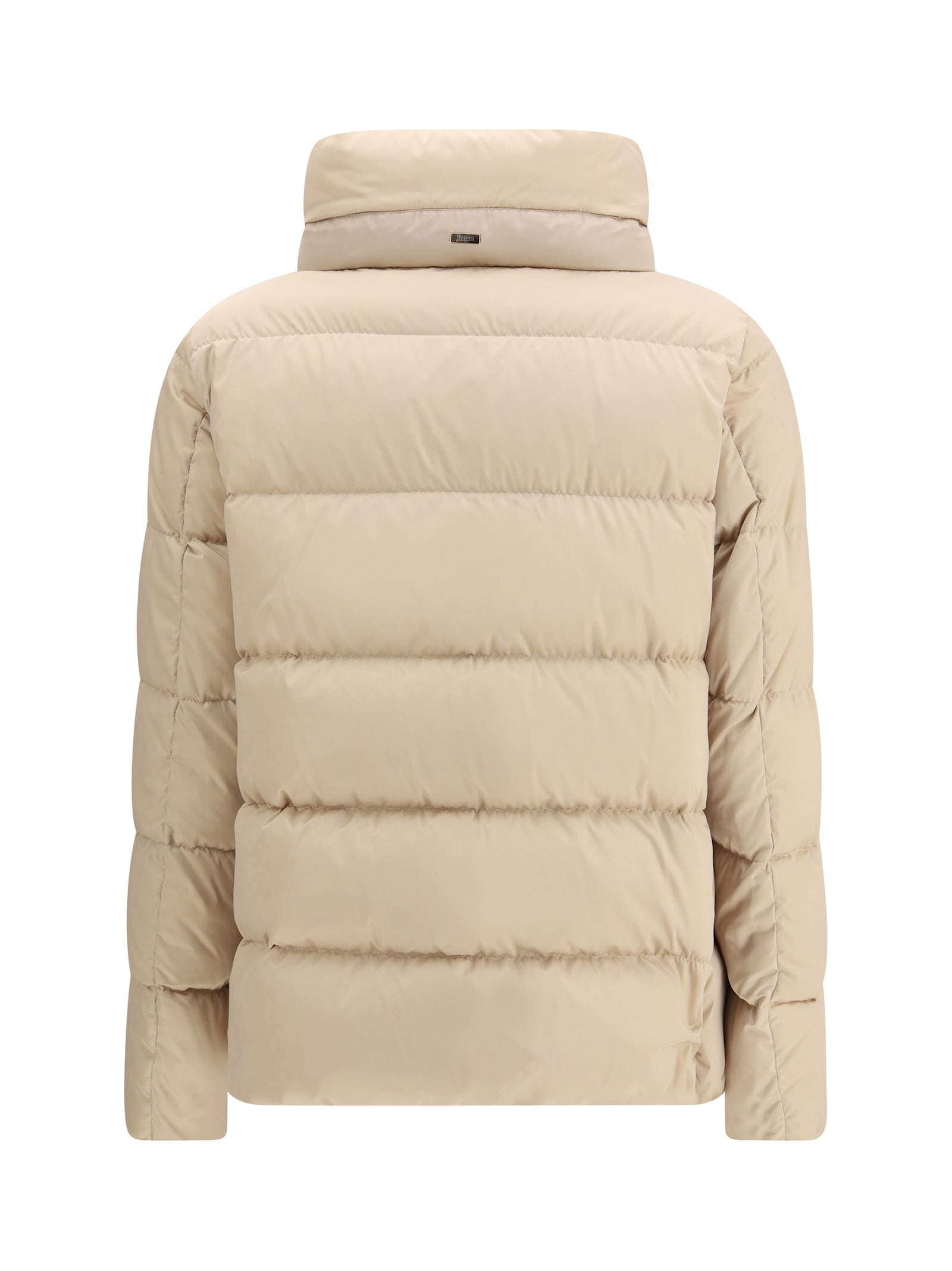 Herno Multicolor Polyester Coat In Neutral