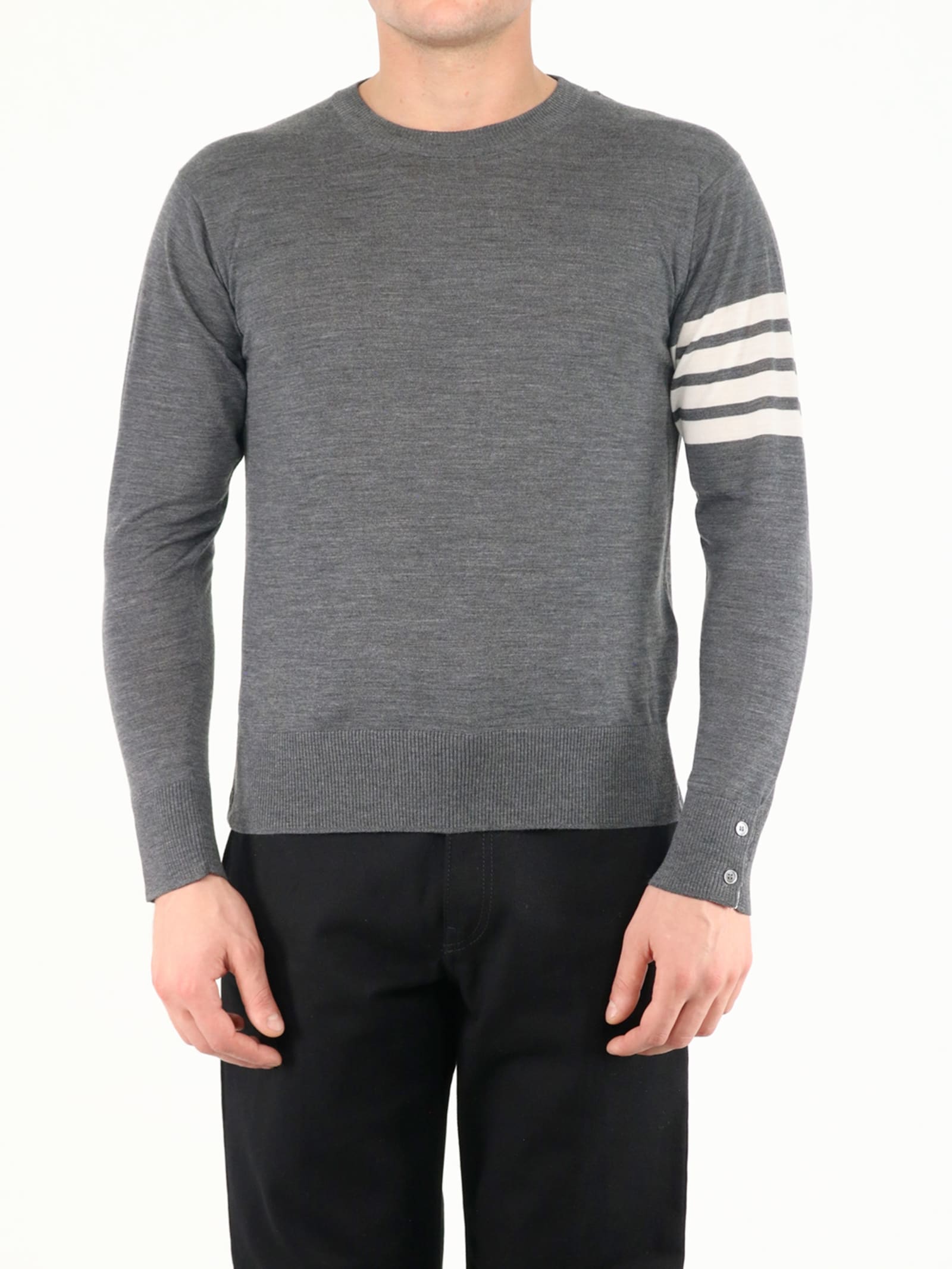 Thom Browne 4-bar Grey Pullover