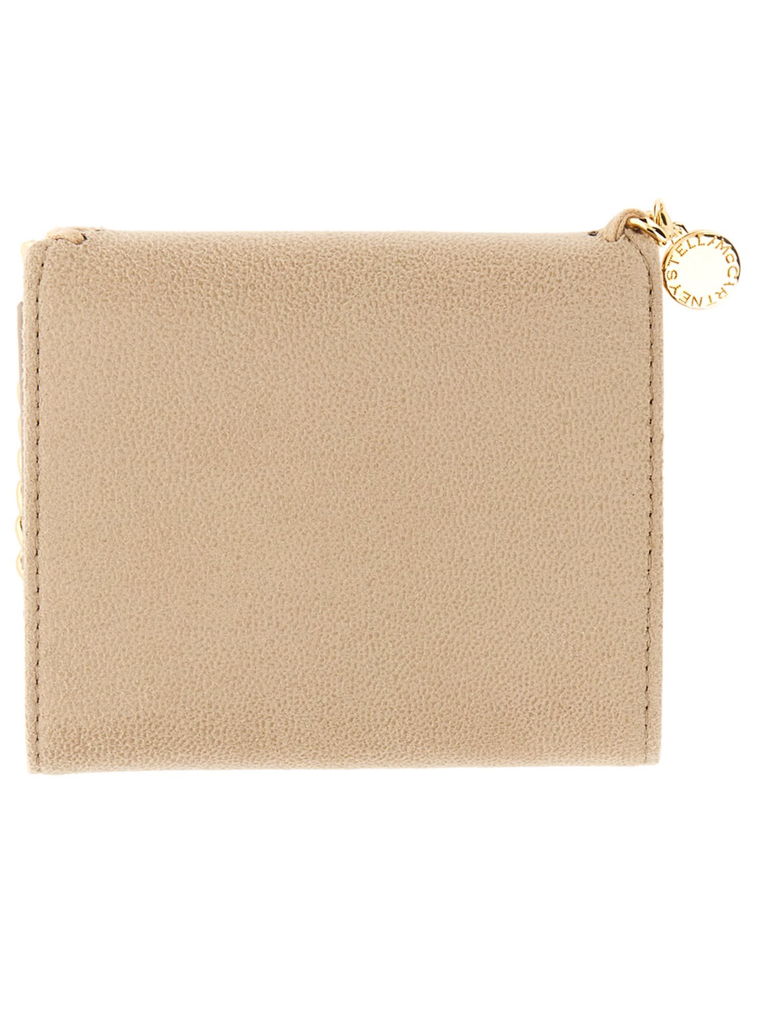 Stella Mccartney Small Flap Wallet In Nude & Neutrals