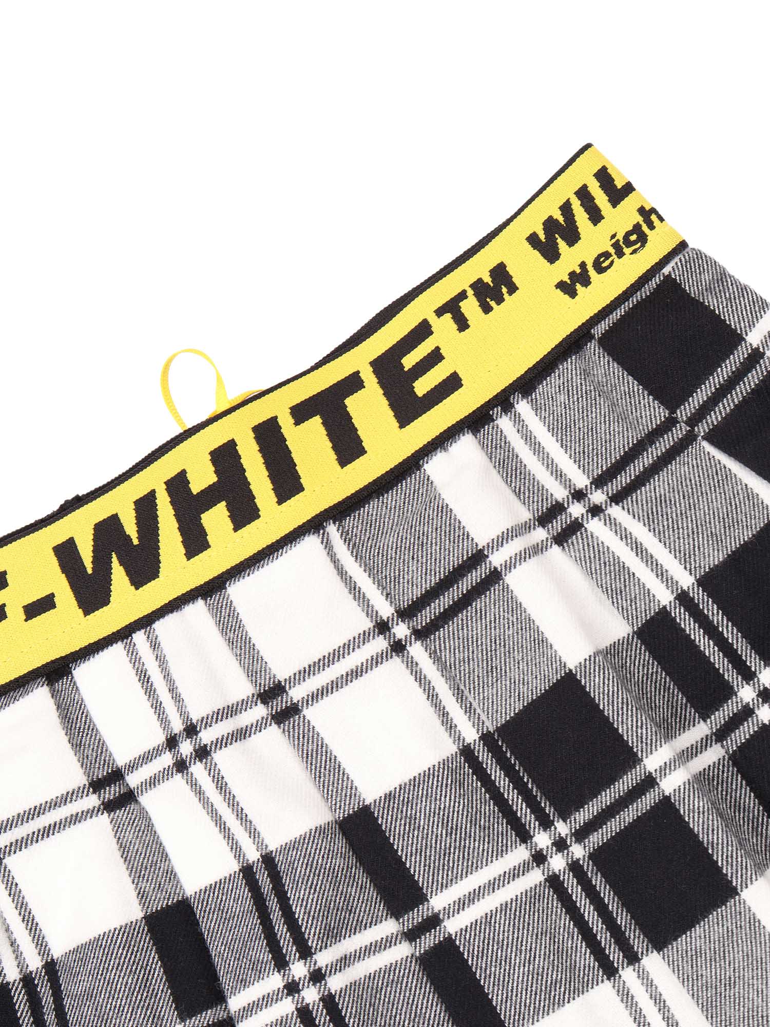 Off-white Diagonal Checked Flannel Skirt In Pattern