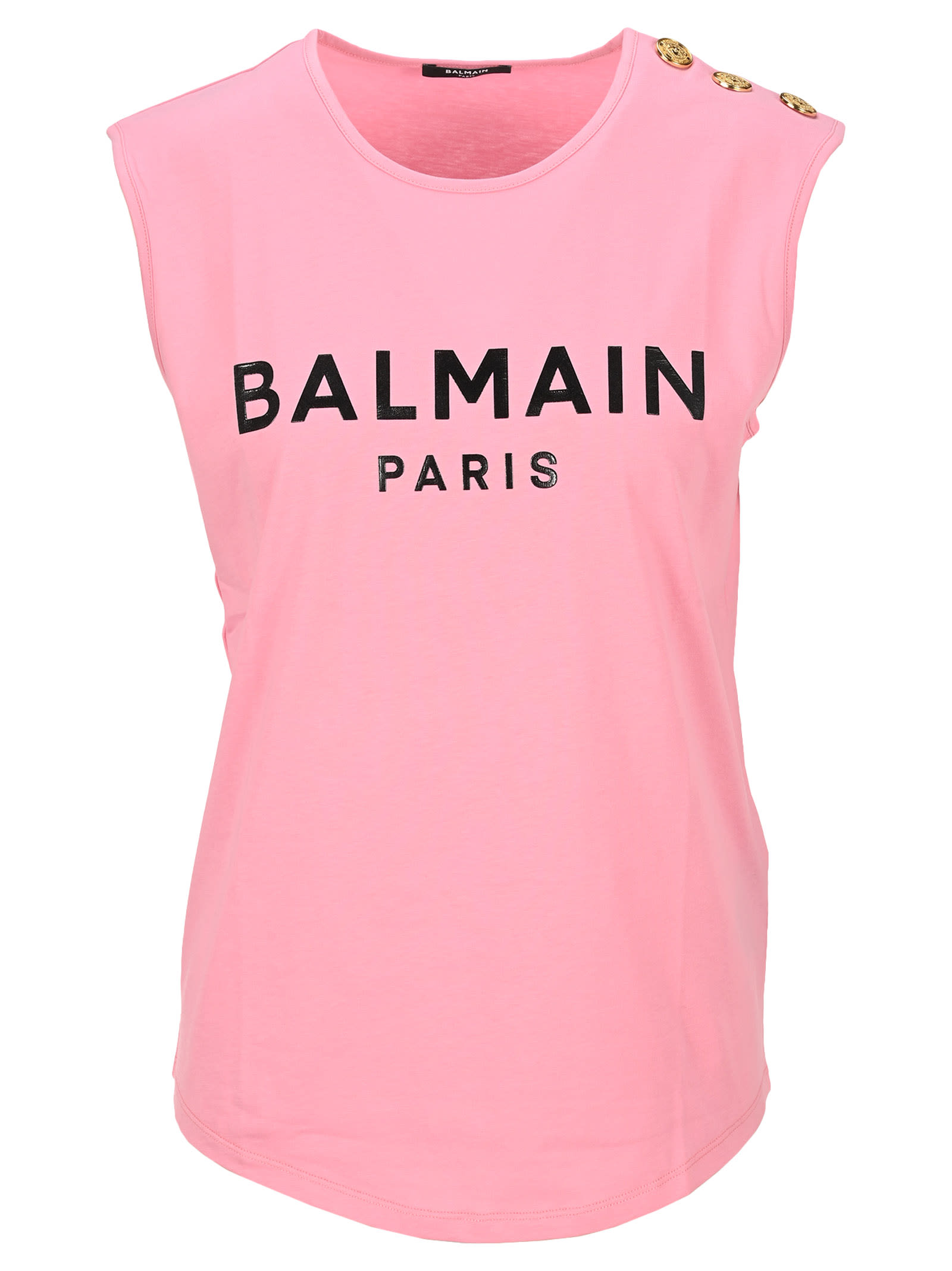 Balmain Logo Print In Pink