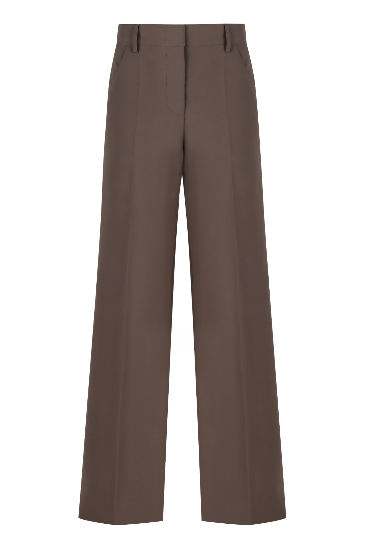 High-waist Wide-leg Trousers