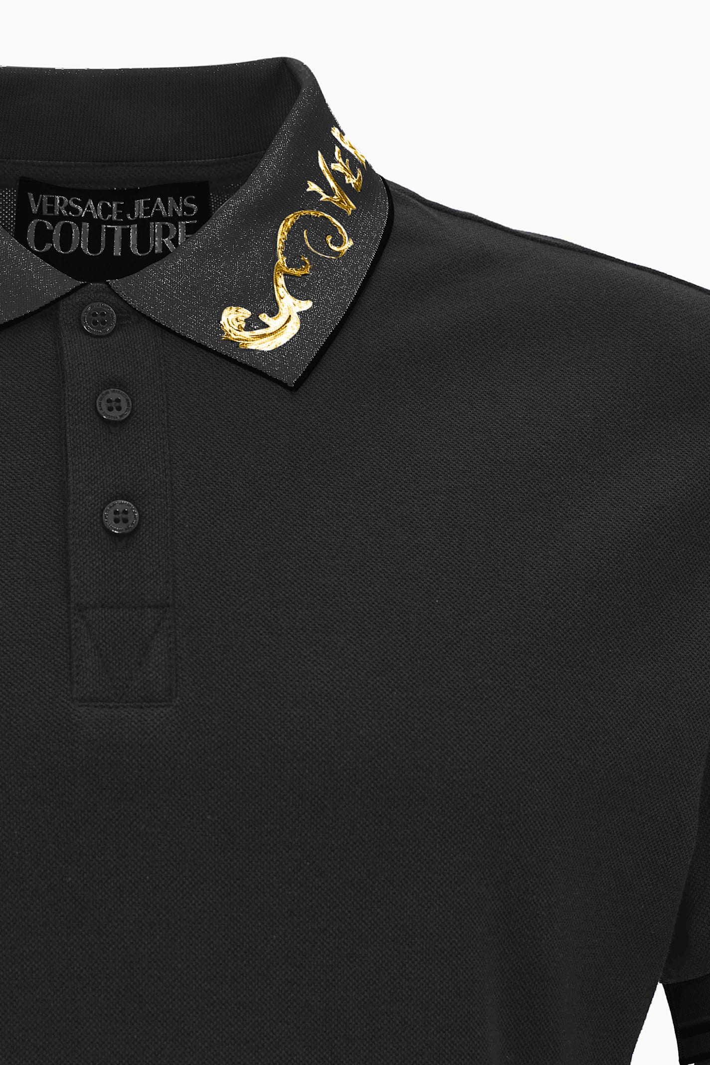 Shop Versace Jeans Couture Polo In Black