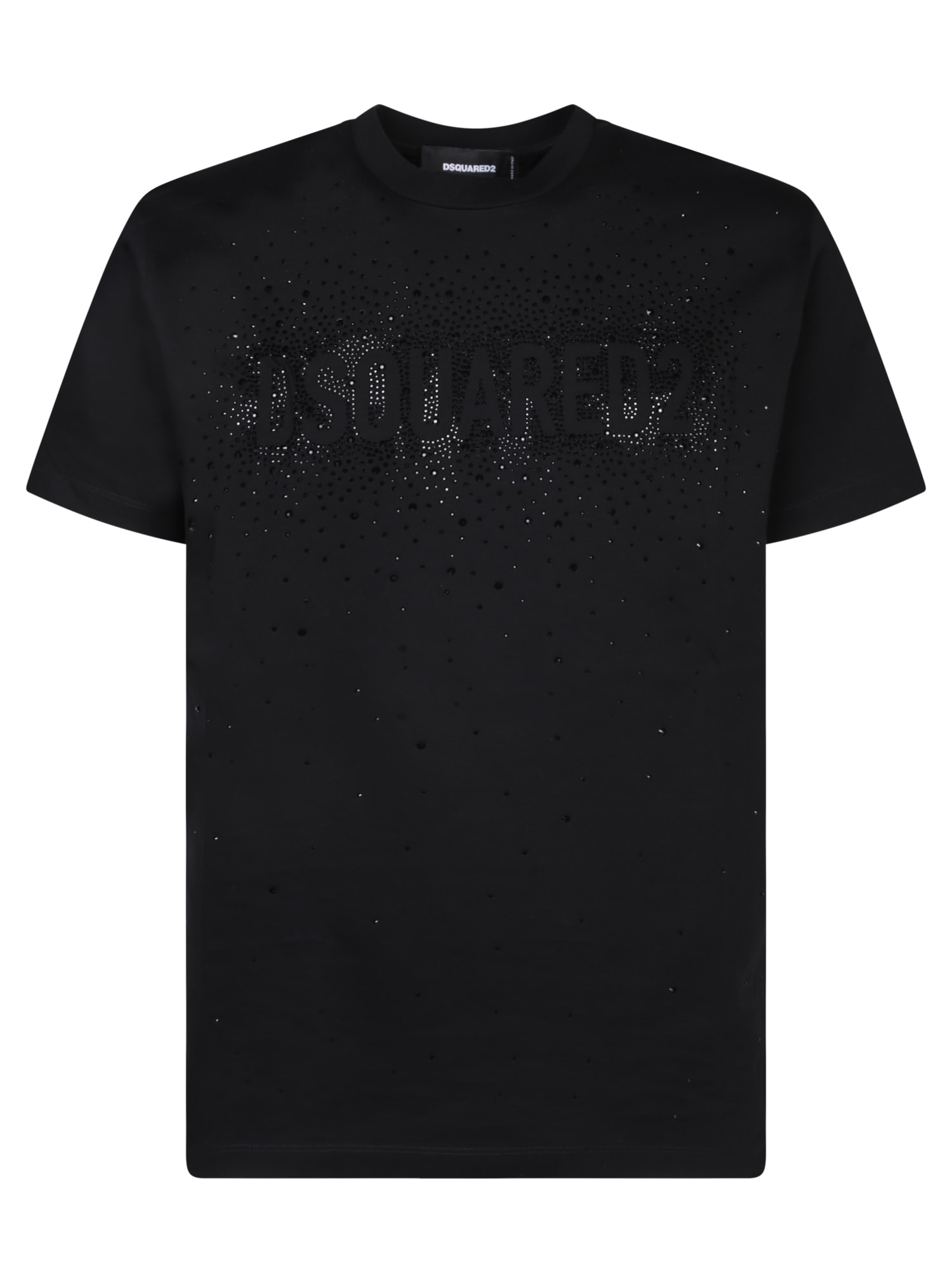 Shop Dsquared2 Crystal Cool Fit Black T-shirt