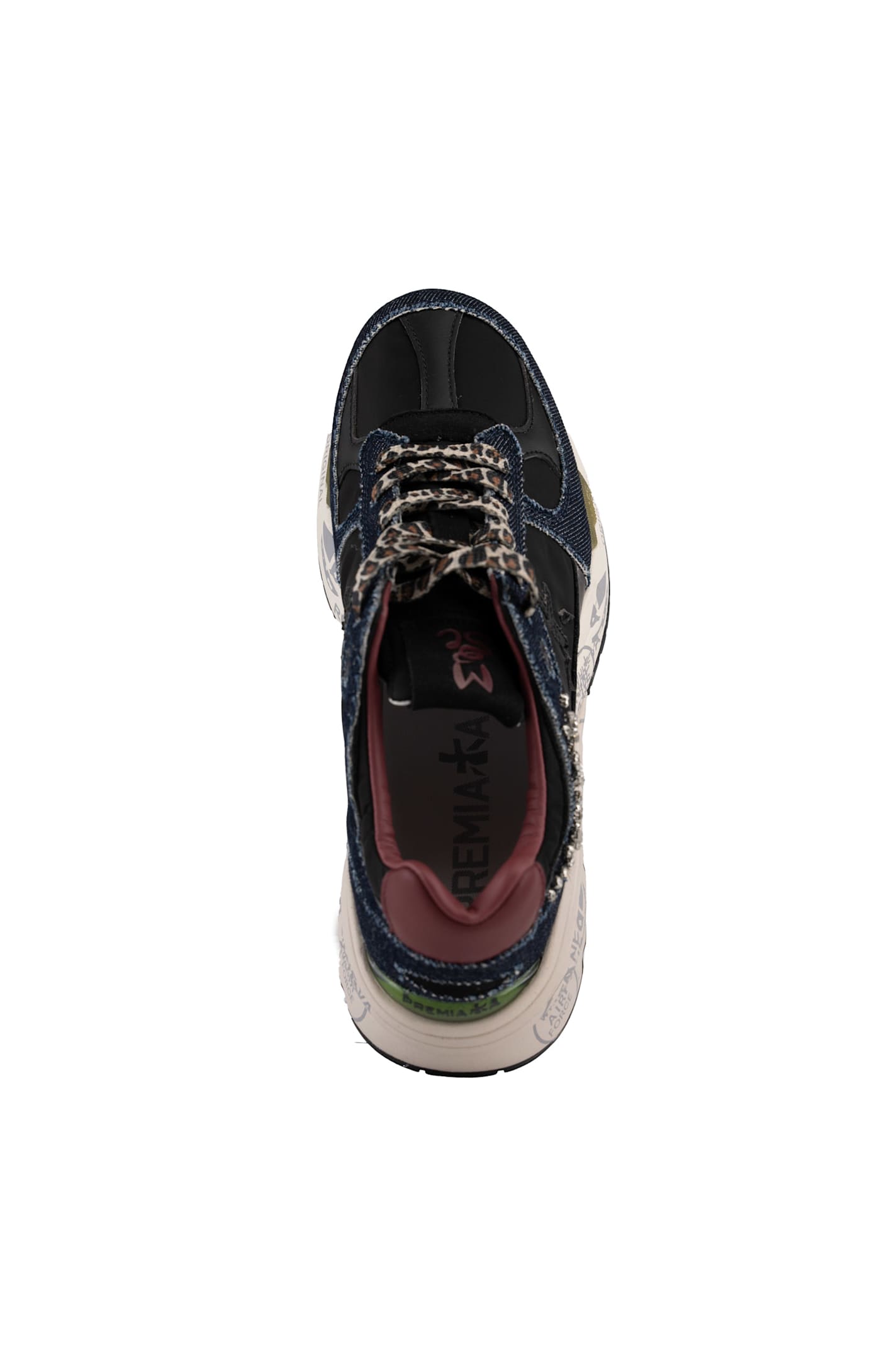 Shop Premiata Mased 7009 Sneakers In Denim And Nylon