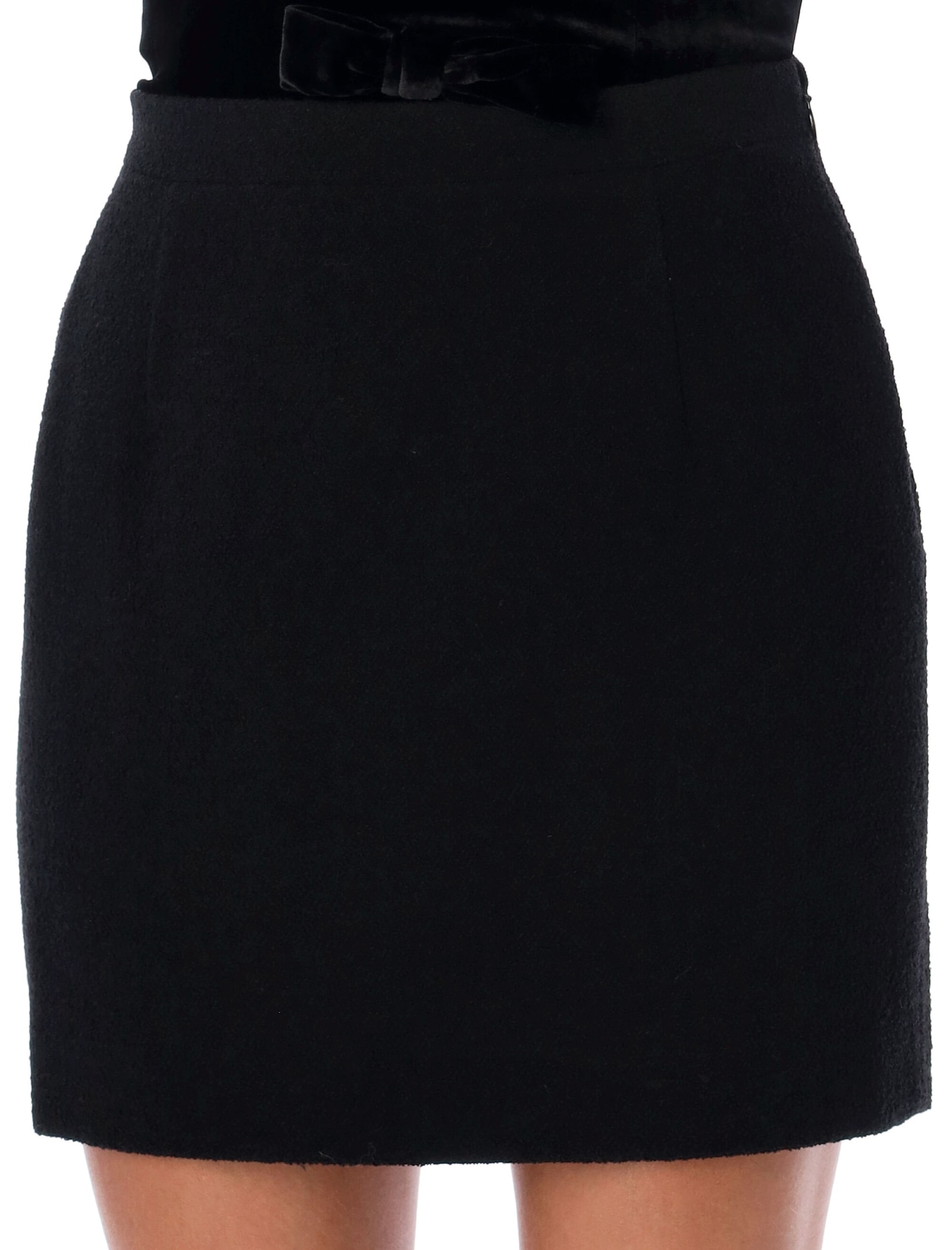 Shop Alessandra Rich Tweed Bouclè Midi Skirt In Black