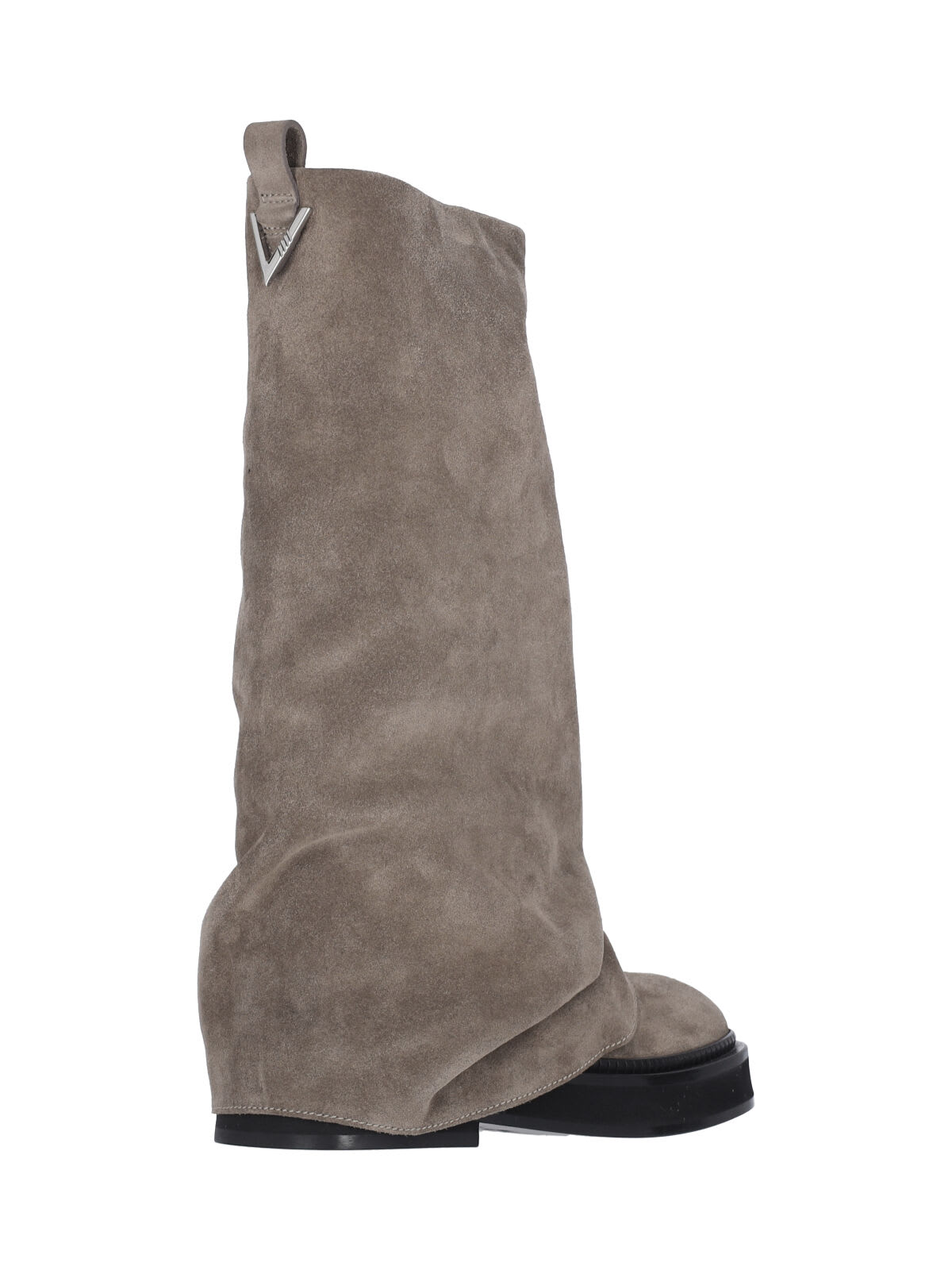 Attico Robin Combat Boots In Gray