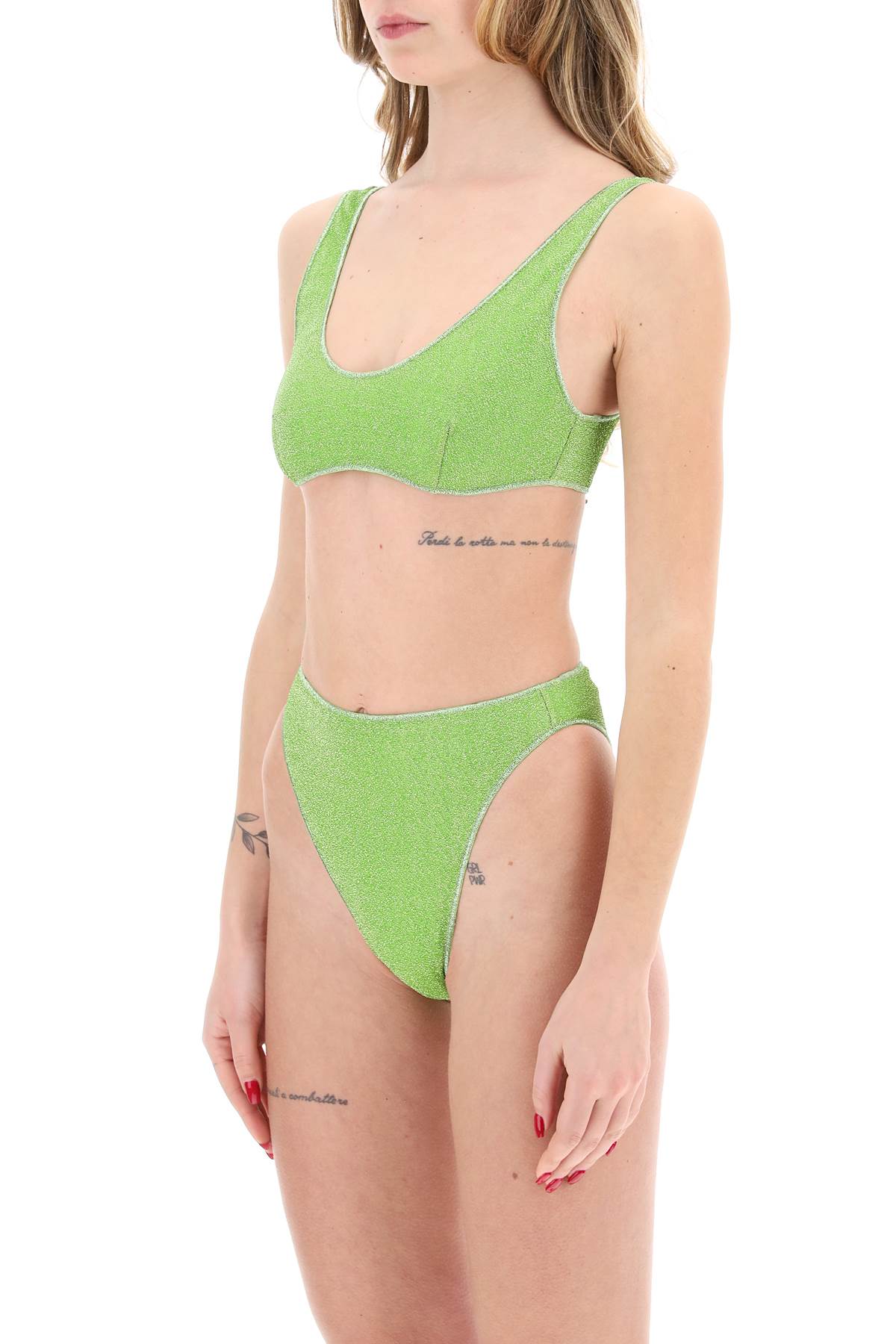 Shop Oseree Lumiã¨re Bikini In Lime (green)