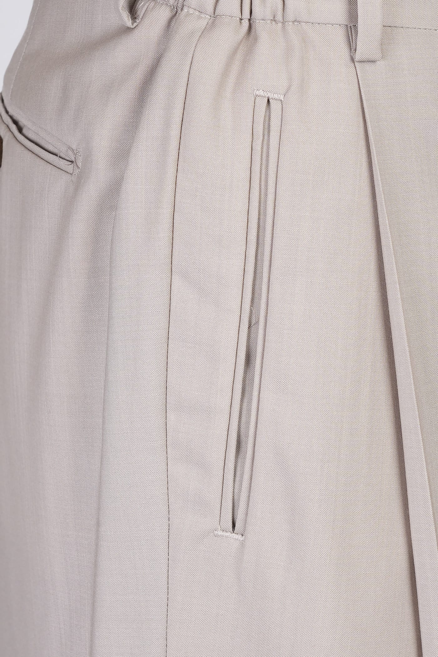 Briglia 1949 Manhattans Pants In Khaki Wool In Khaki