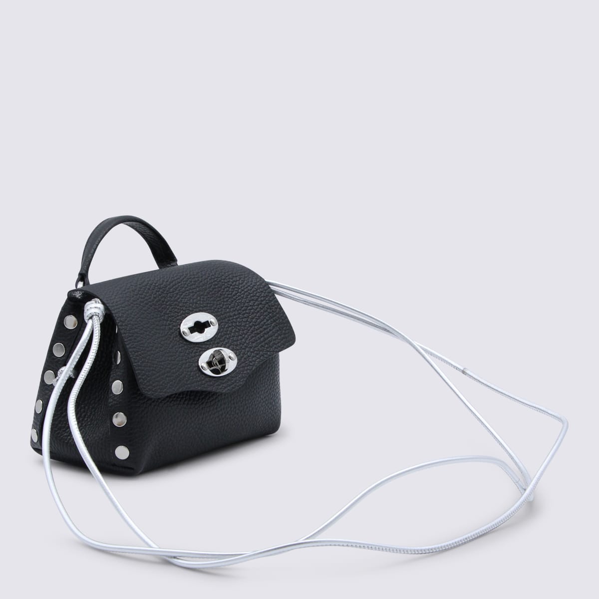 Zanellato Black Leather Postina S Baby Top Handle Bag