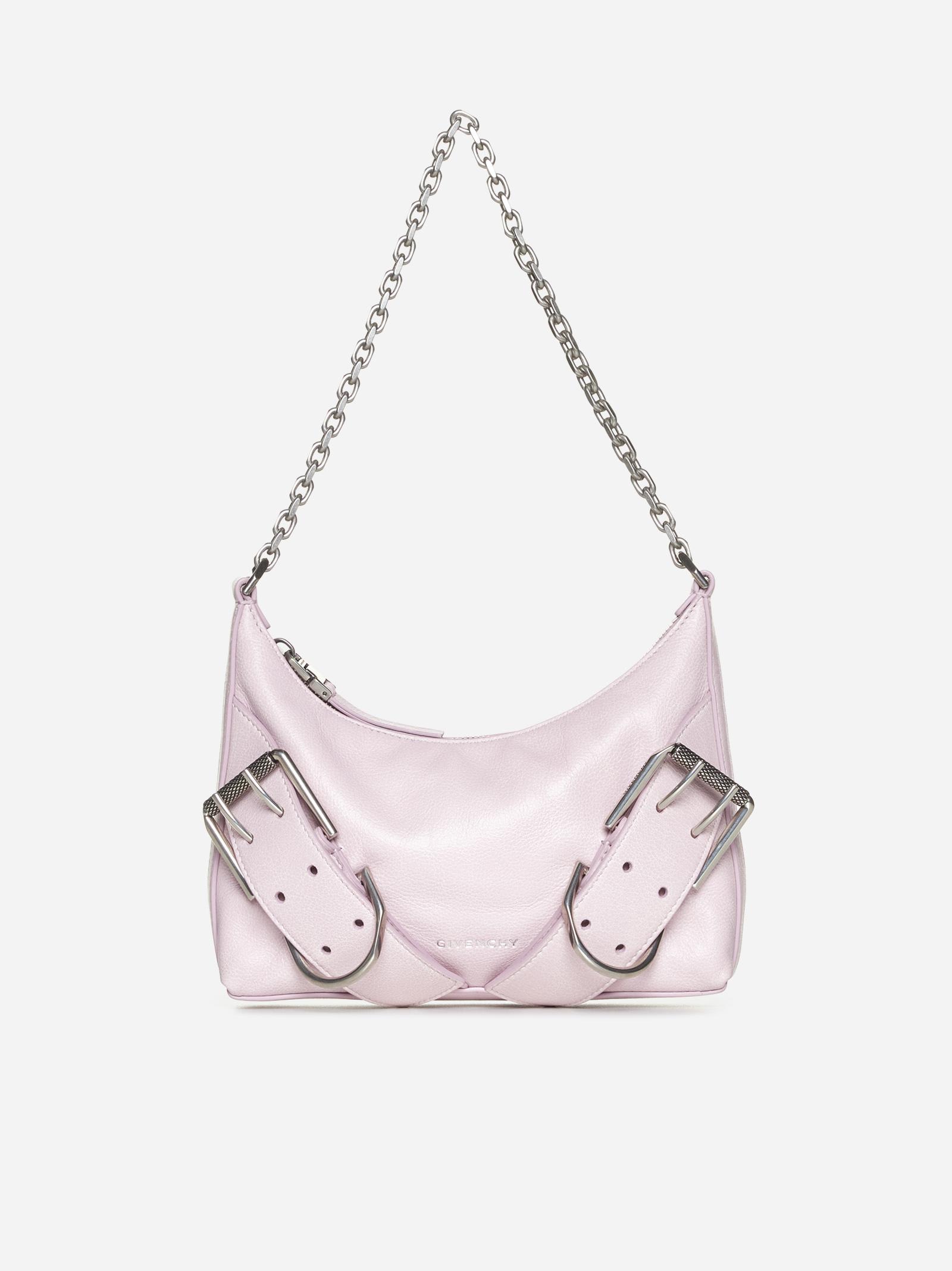Shop Givenchy Voyou Leather Chain Bag In Rosa
