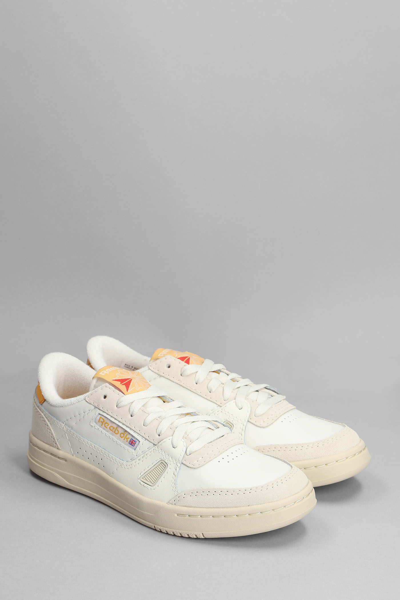 Shop Reebok Lt Court Sneakers In White Leather In Multicolour