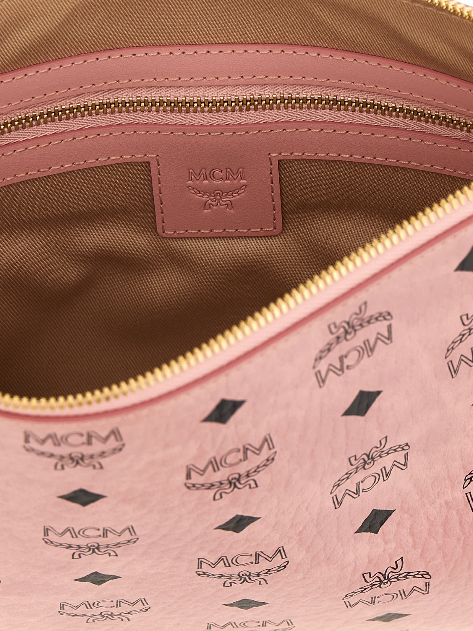 Mcm Pouch Medium Shoulder Bag In Pink