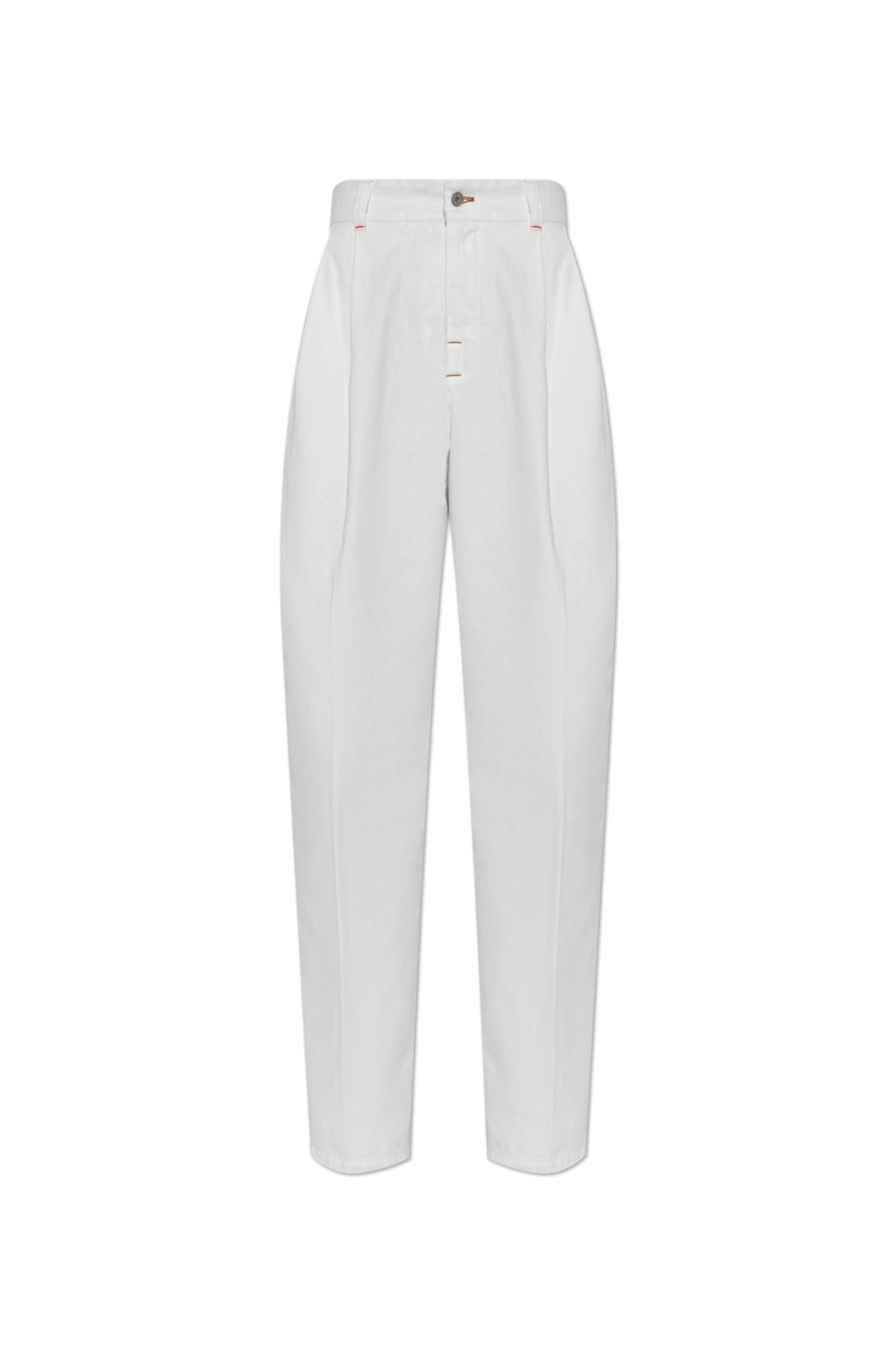 Shop Jacquemus Wide-leg Jeans In White